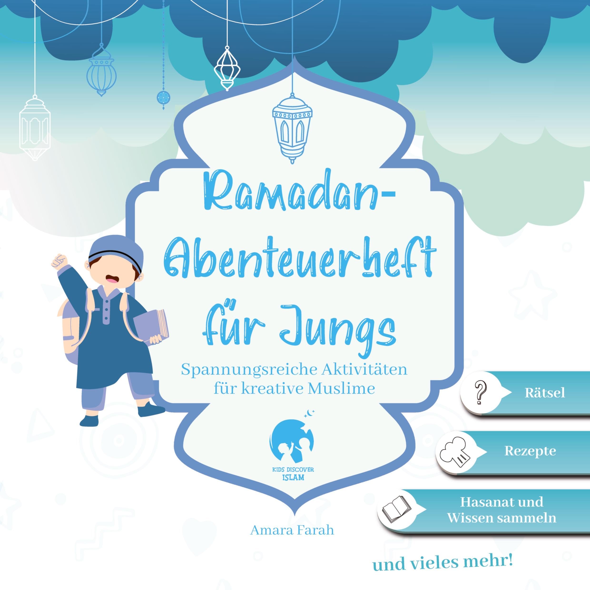 Ramadan-Abenteuerheft für Jungs | Ramadan Aktivitätenheft | Islamische Kinderbücher | Ramadan Bücher Leisure & Fun