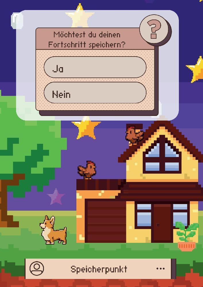 JOURNAL - Tagebuch zum Glücklich sein - Speicherpunkt: Be happy/ Happy Journal/ Daily Journal/ Gaming/ Pixel DEUTSCH Lifestyle