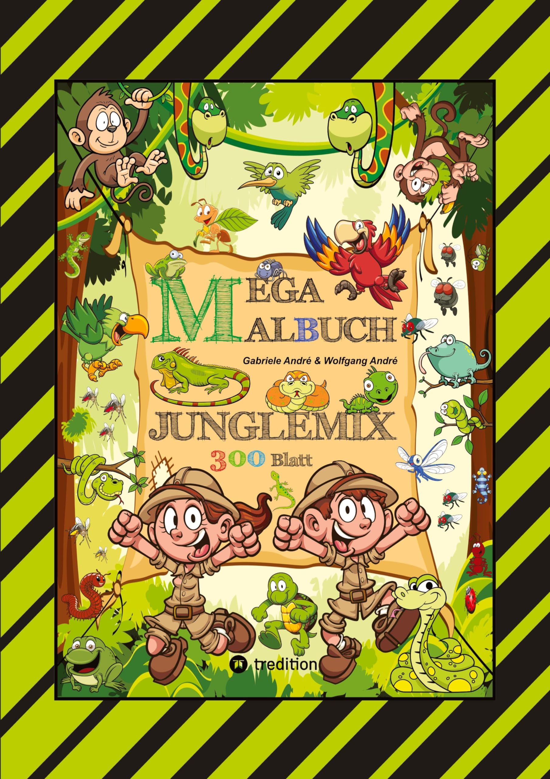 MEGA MALBUCH - SPECIAL EDITION - 300 BLATT - TOLLE MOTIVE - REGENWALD - SAVANNE - EXPEDITON - SAFARI - TIERGATTUNGEN Lifestyle