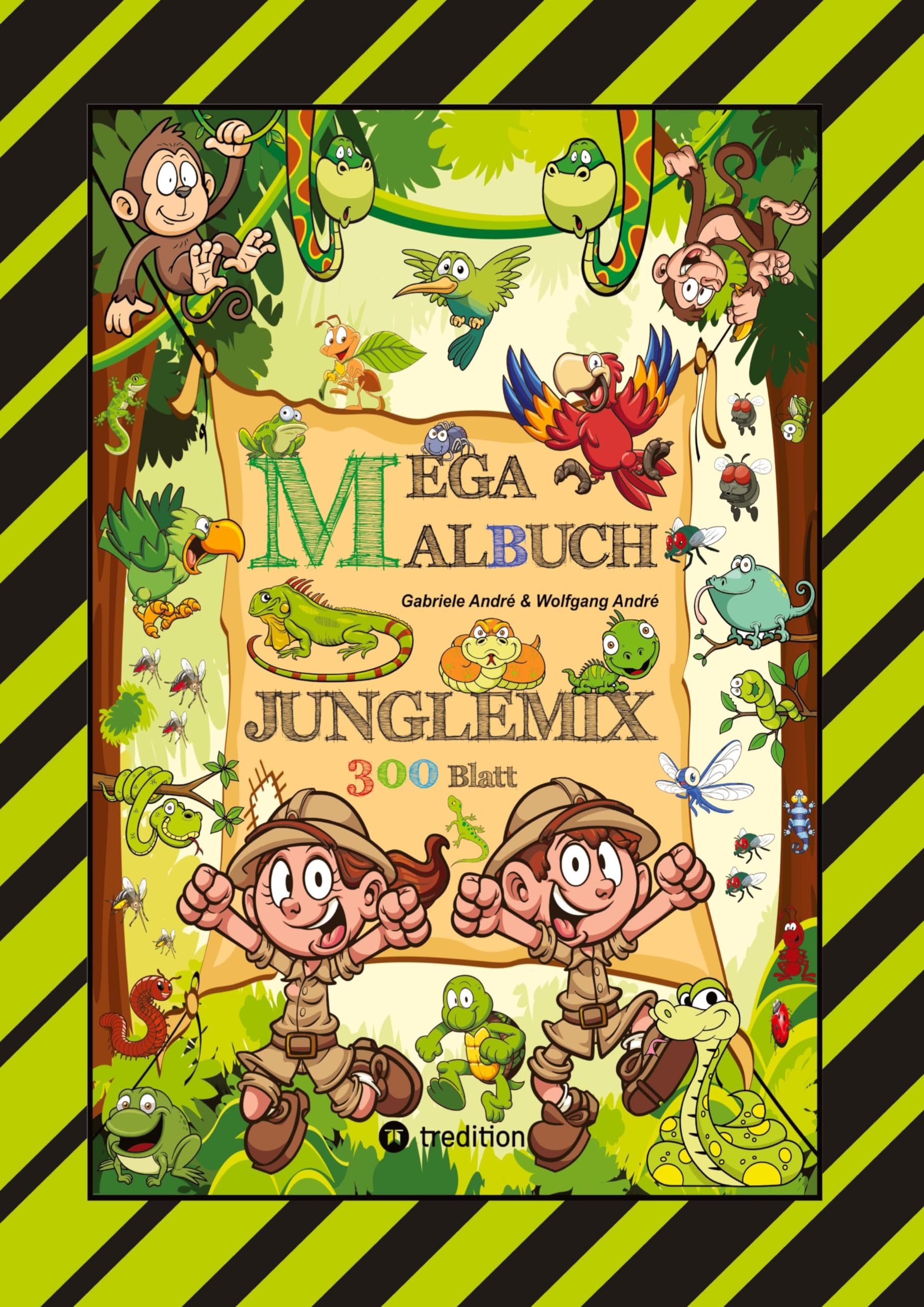 MEGA MALBUCH - SPECIAL EDITION - 300 BLATT - TOLLE MOTIVE - REGENWALD - SAVANNE - EXPEDITON - SAFARI - TIERGATTUNGEN Lifestyle