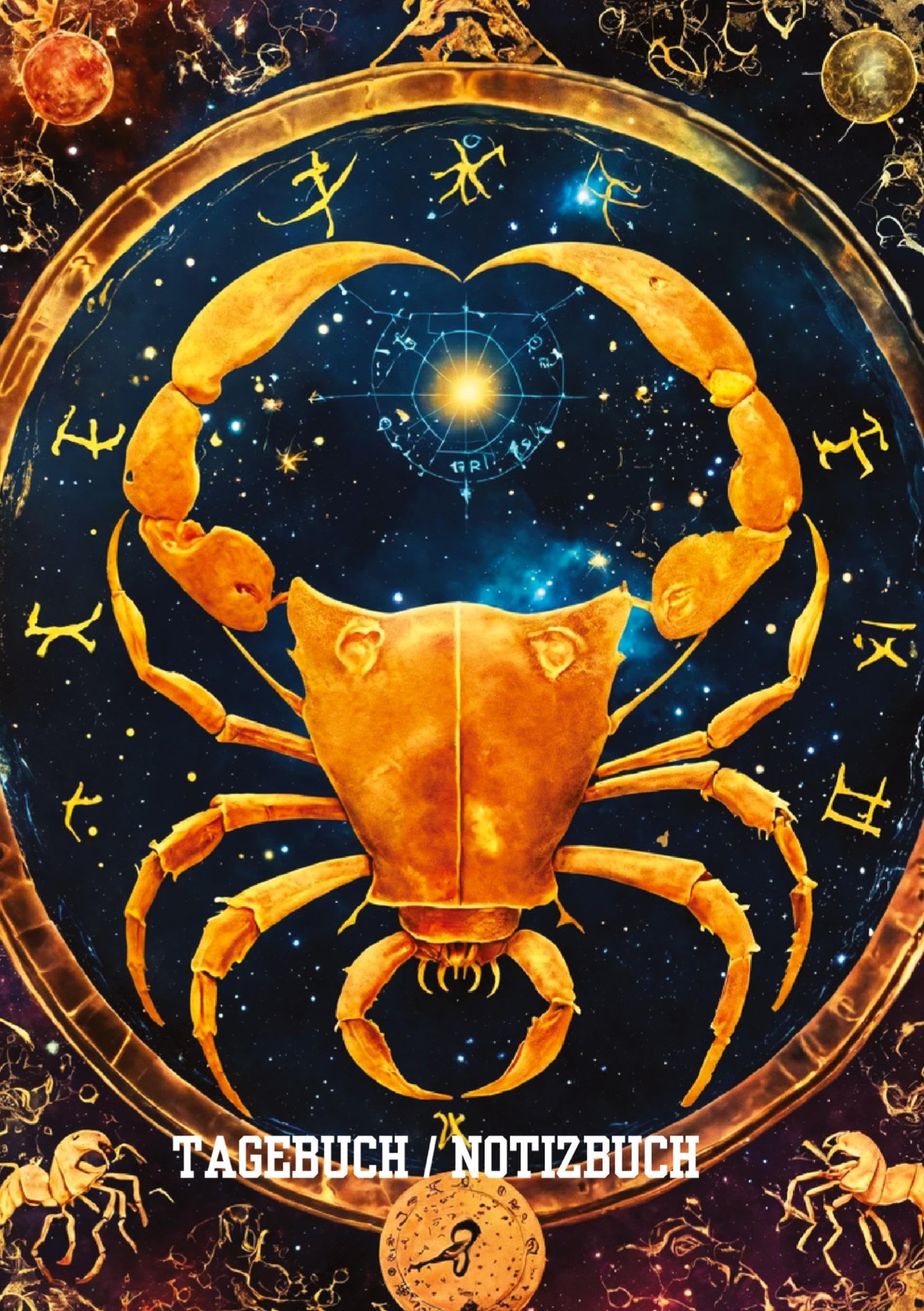 Tagebuch / Notizbuch Sternzeichen Krebs: 100 Seiten um seine Gedanken und Erlebnisse festzuhalten. Religion & Esotericism