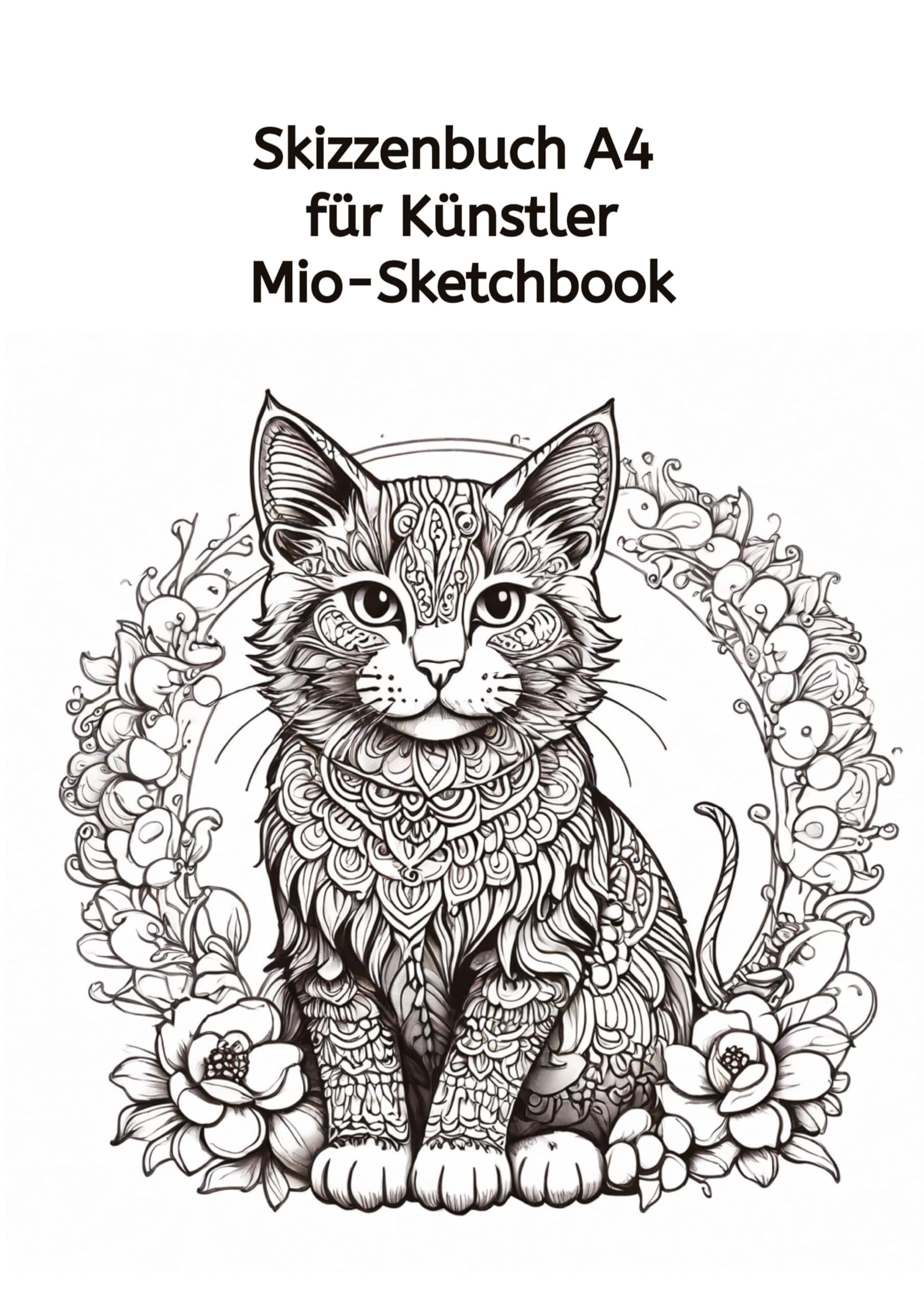 Skizzenbuch A4 für Künstler: Mio Sketchbook 100 Seiten (50 Blatt) - 297cm x 210cm Zeichenblock Papier - Skizzenblock für Skizze Bleistift Study Guides