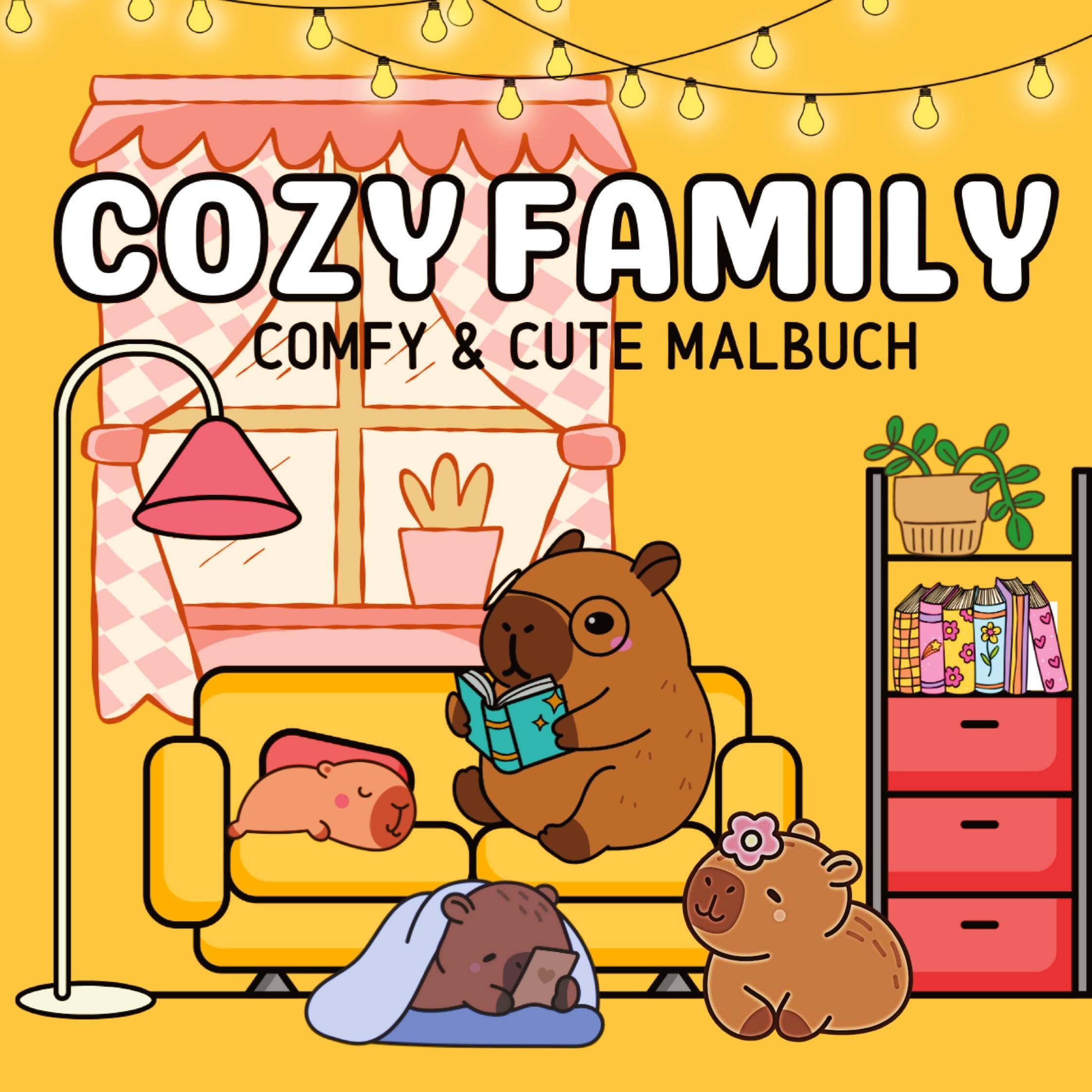 Cozy Malbuch für Erwachsene Cozy Family Cute & Comfy: Cozy Momente mit Familie, Kinder und Freunden - Einfaches und niedliches Malbuch Lifestyle