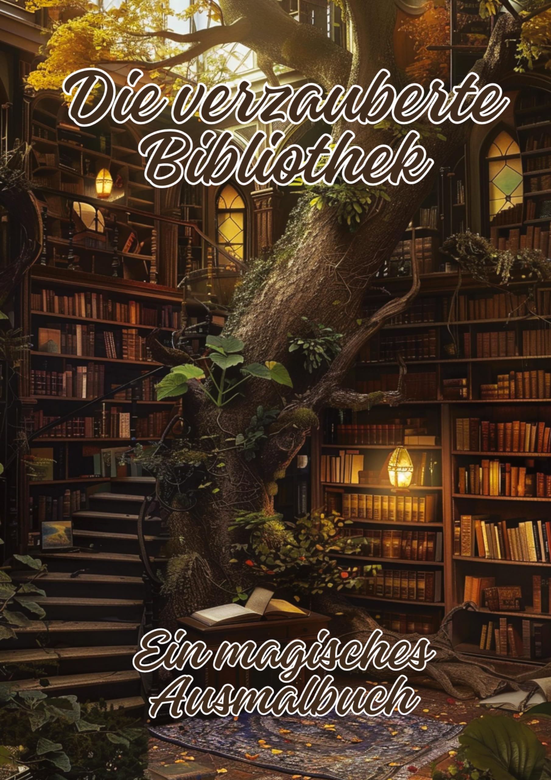 Die verzauberte Bibliothek: Ein magisches Ausmalbuch Hobbies & Crafts