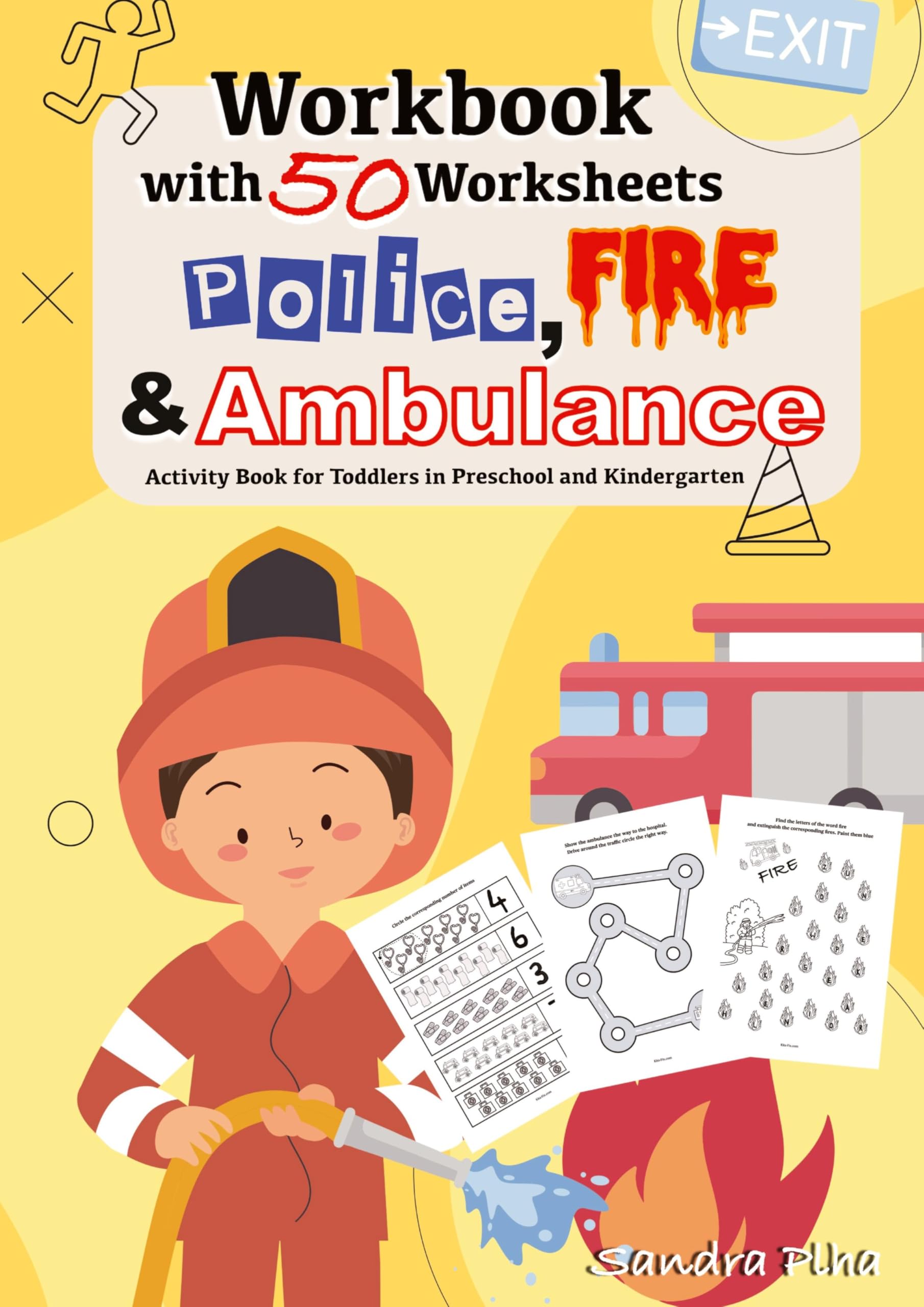Workbook Police, Fire and Ambulance with 50 Worksheets Law