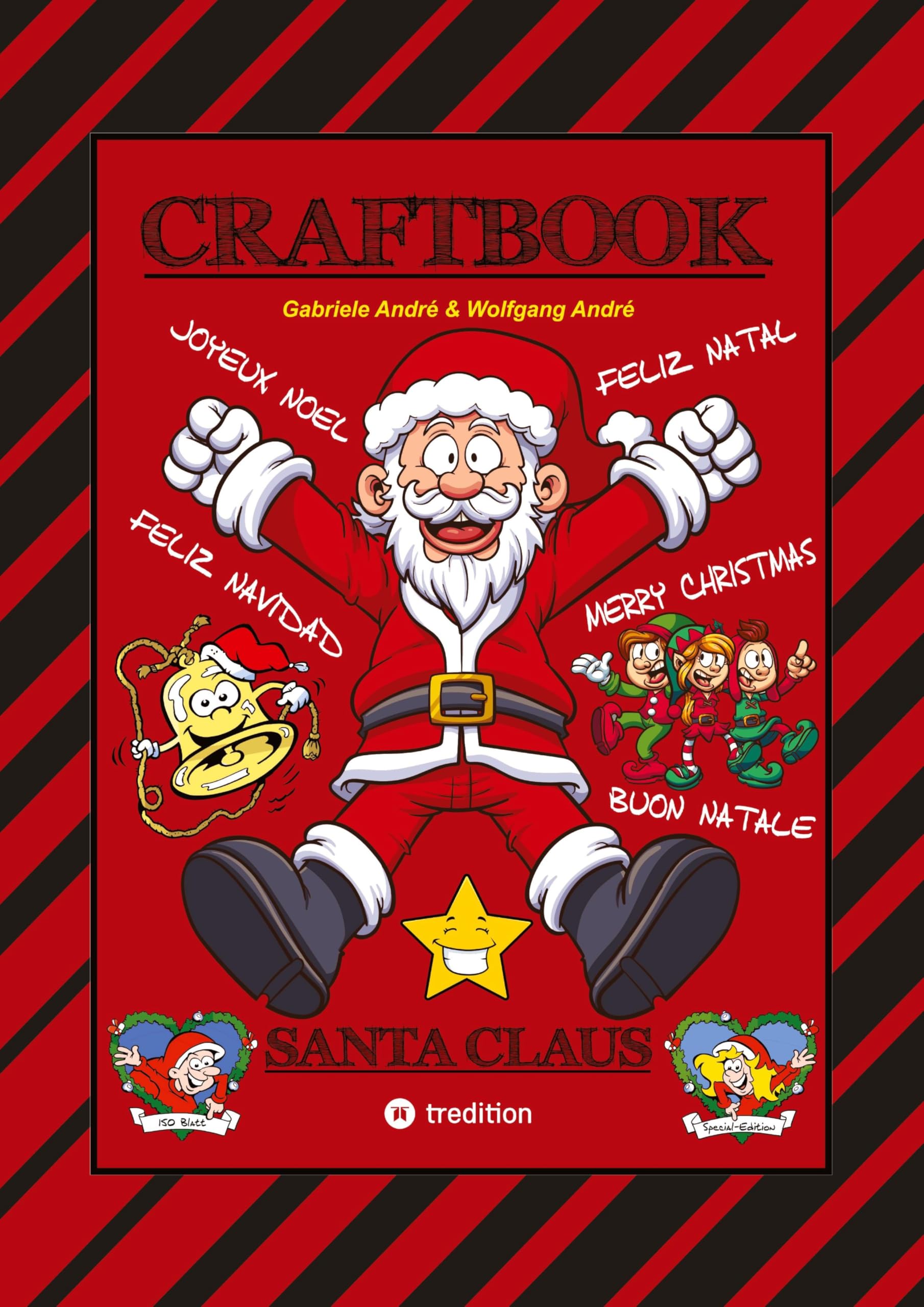 CRAFTBOOK - 150 SEITEN TOLLE WEIHNACHTLICHE MOTIVE - LUSTIGE AUFGABEN - KNIFFLIGE RÄSTEL - WEIHNACHTSMÄNNER - CHRISTMAS: SANTA CLAUS (CRAFTBOOK - Das kann ich!: FUNNY FACES) Lifestyle