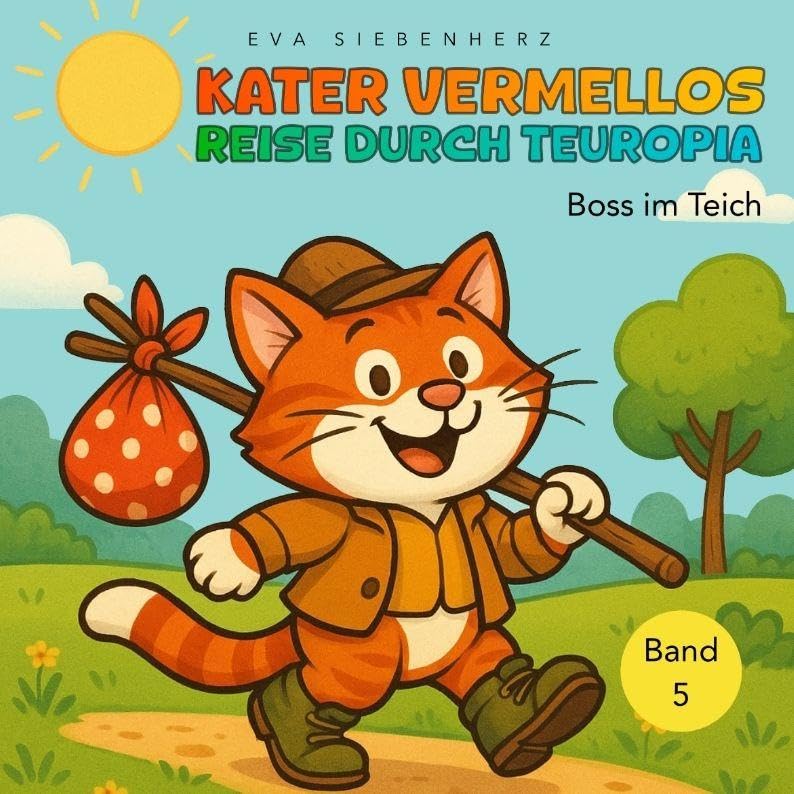 Boss im Teich- Band 5 der illustrierten Kinderbuchreihe ¿Kater Vermellos Reise durch Teuropia¿ - ein Abenteuer über Mut und Freundschaft Children's books
