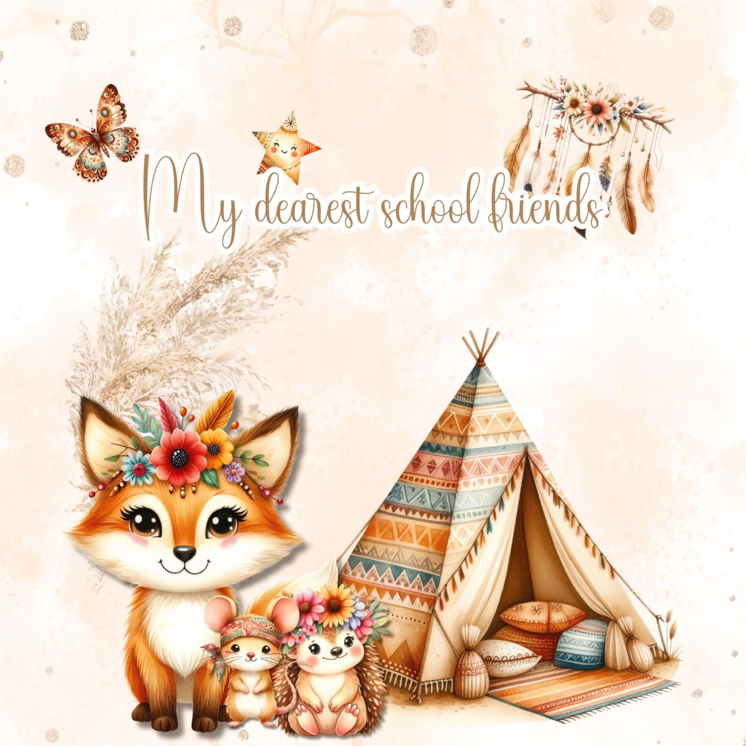 My Favorite School Friends - Boho Forest Animals Living & Furnishing