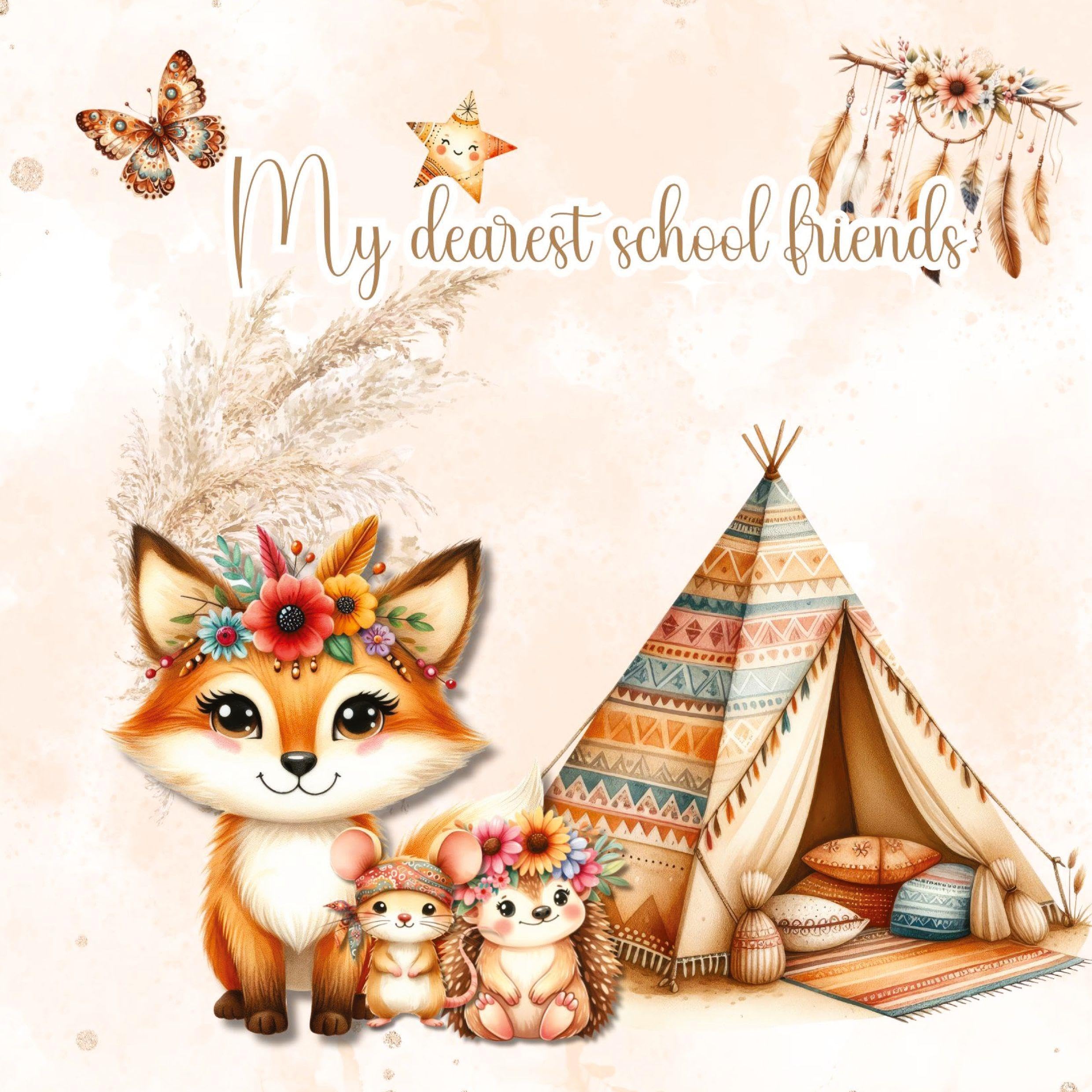 My Favorite School Friends - Boho Forest Animals Living & Furnishing