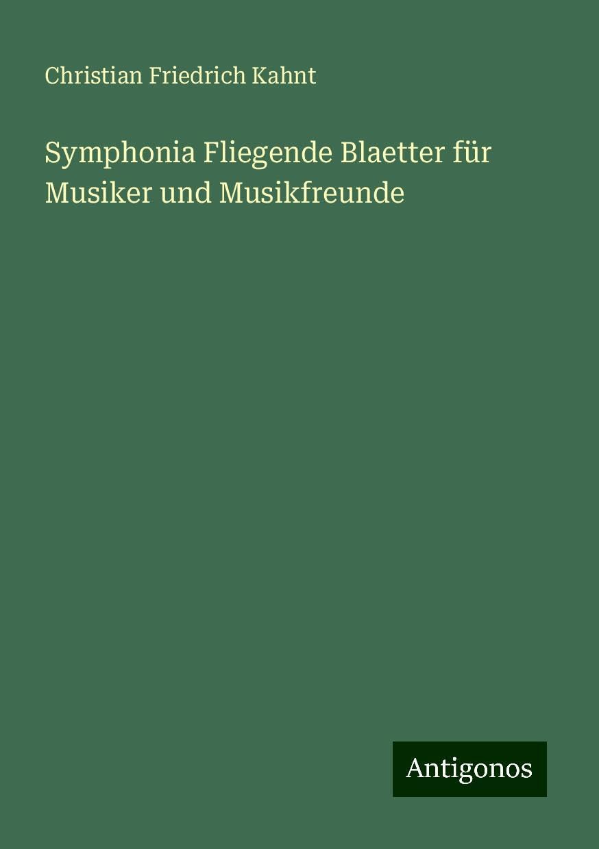 Symphonia Fliegende Blaetter für Musiker und Musikfreunde Books