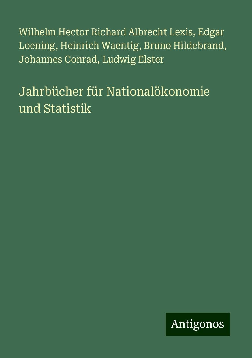 Jahrbücher für Nationalökonomie und Statistik Books