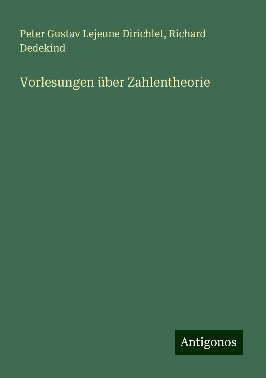 Vorlesungen über Zahlentheorie Books