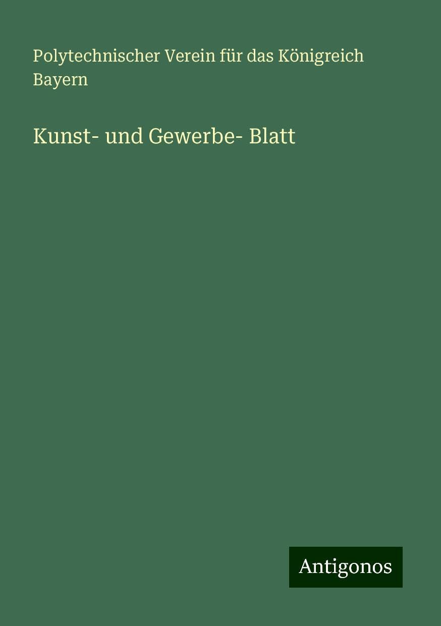 Kunst- und Gewerbe- Blatt Books