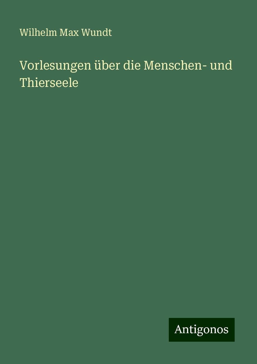 Vorlesungen über die Menschen- und Thierseele Books