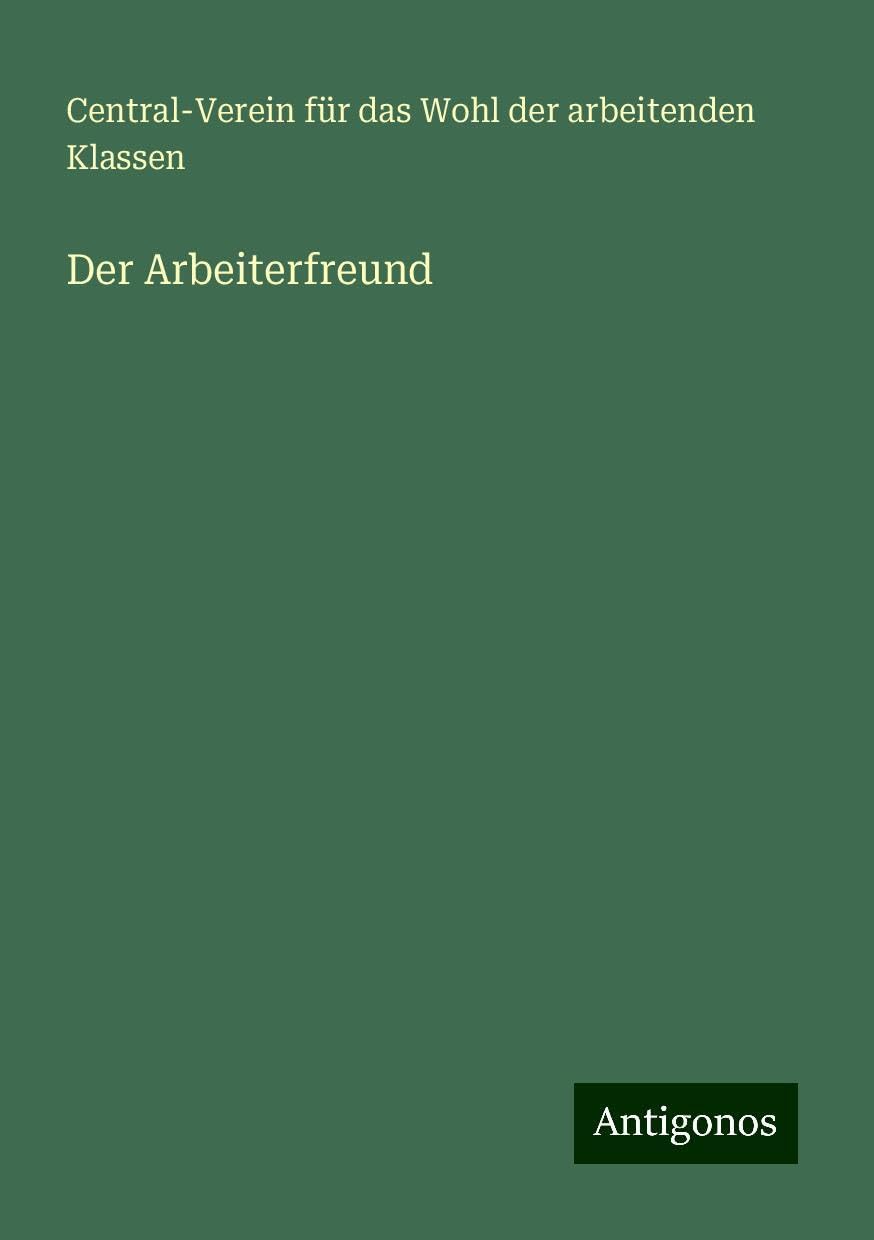 Der Arbeiterfreund Books