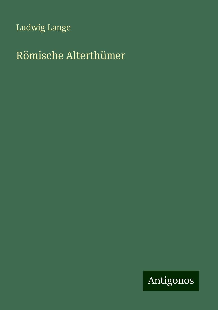 Product Image: Römische Alterthümer