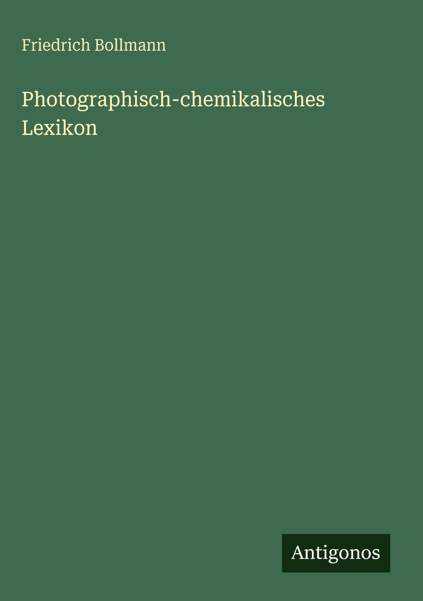 Photographisch-chemikalisches Lexikon Contemporary literature