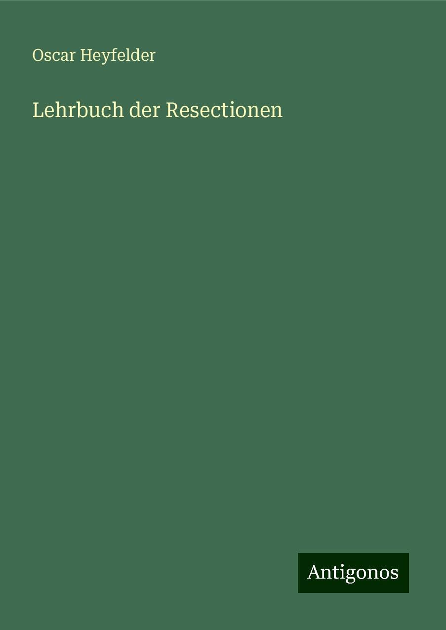 Product Image: Lehrbuch der Resectionen
