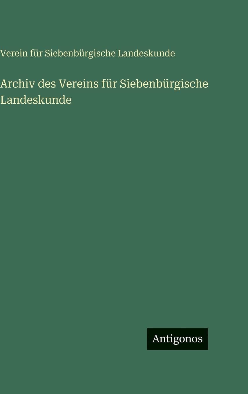 Archiv des Vereins für Siebenbürgische Landeskunde Contemporary literature Books