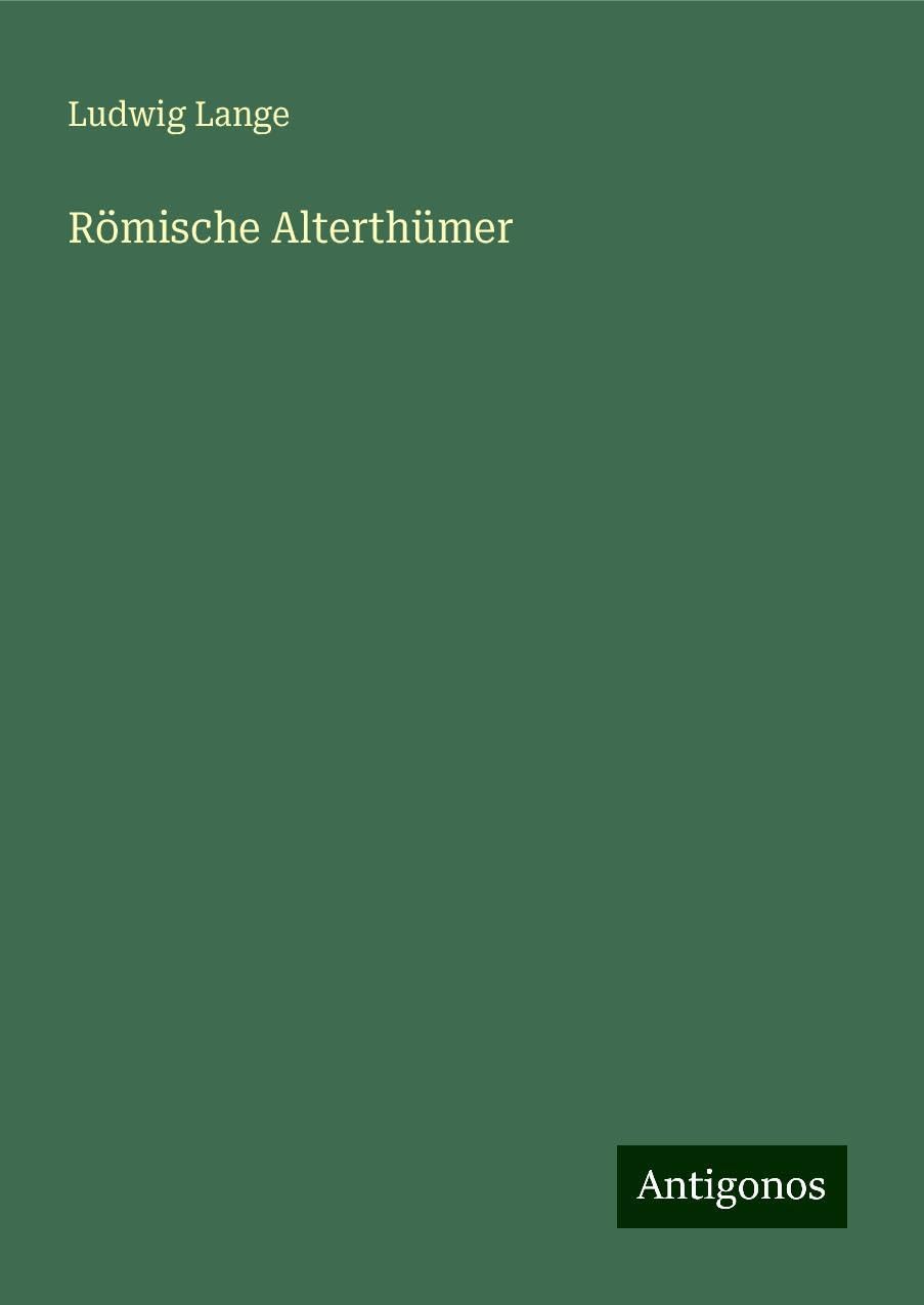 Product Image: Römische Alterthümer