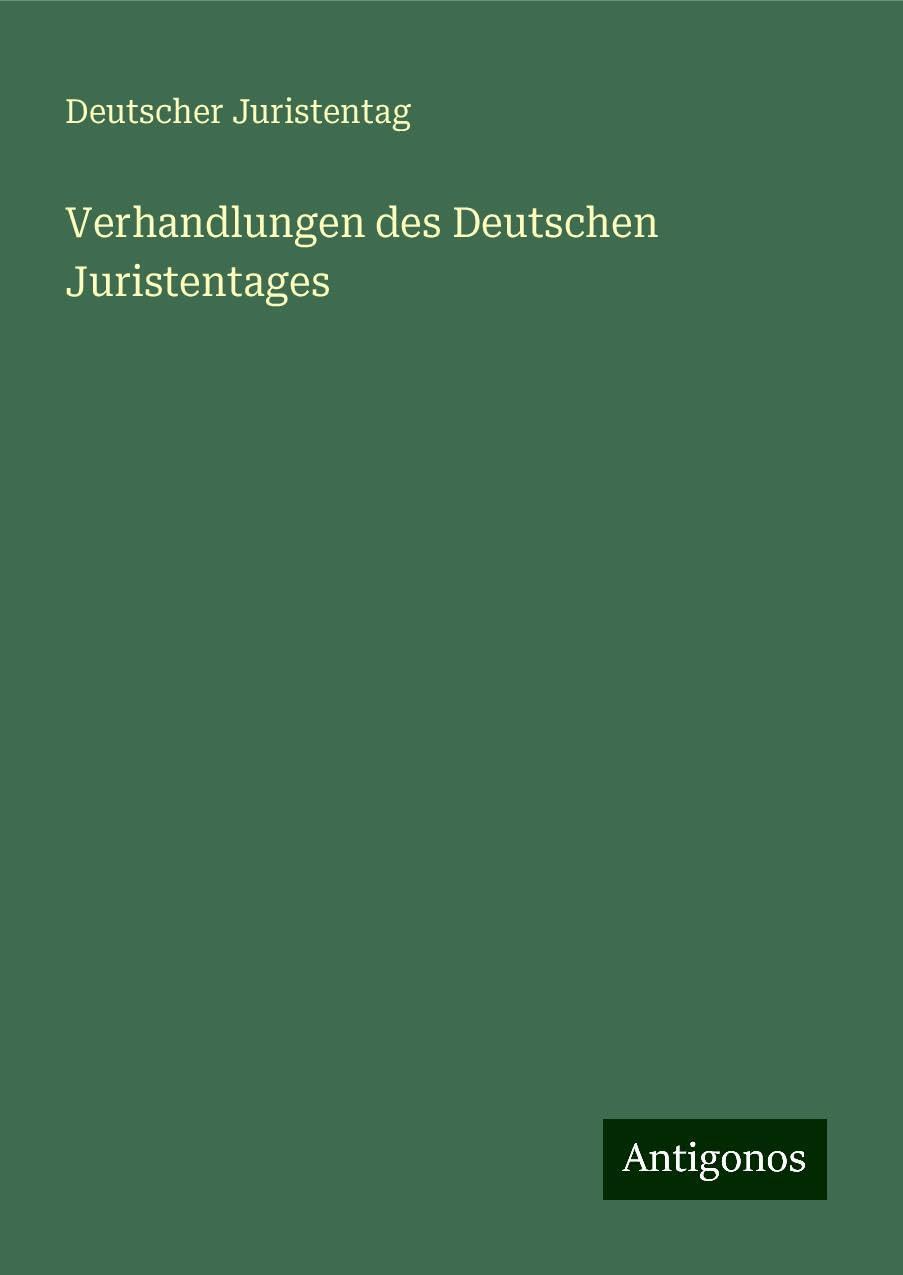 Product Image: Verhandlungen des Deutschen Juristentages