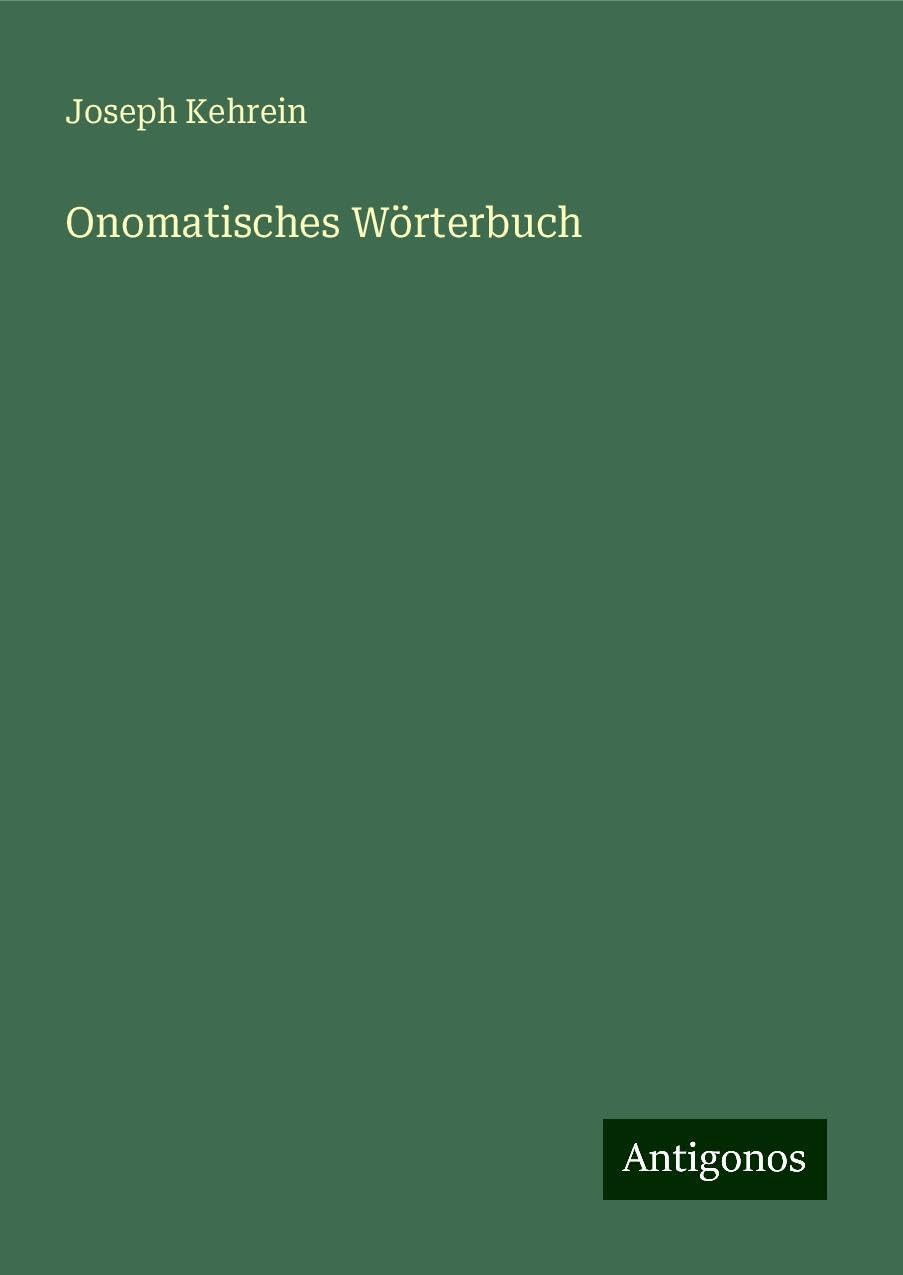 Product Image: Onomatisches Wörterbuch
