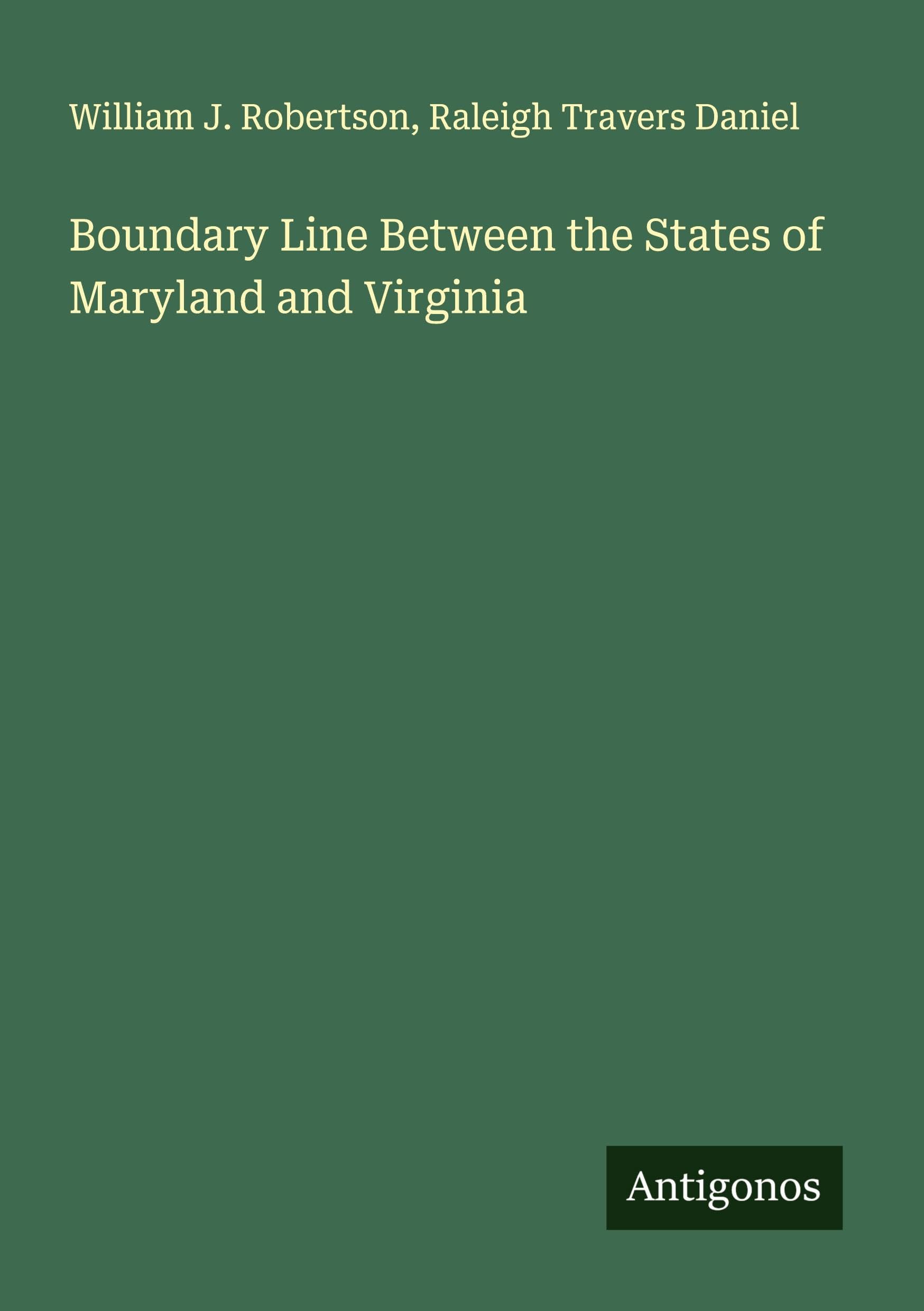 Boundary Line Between the States of Maryland and Virginia Classics