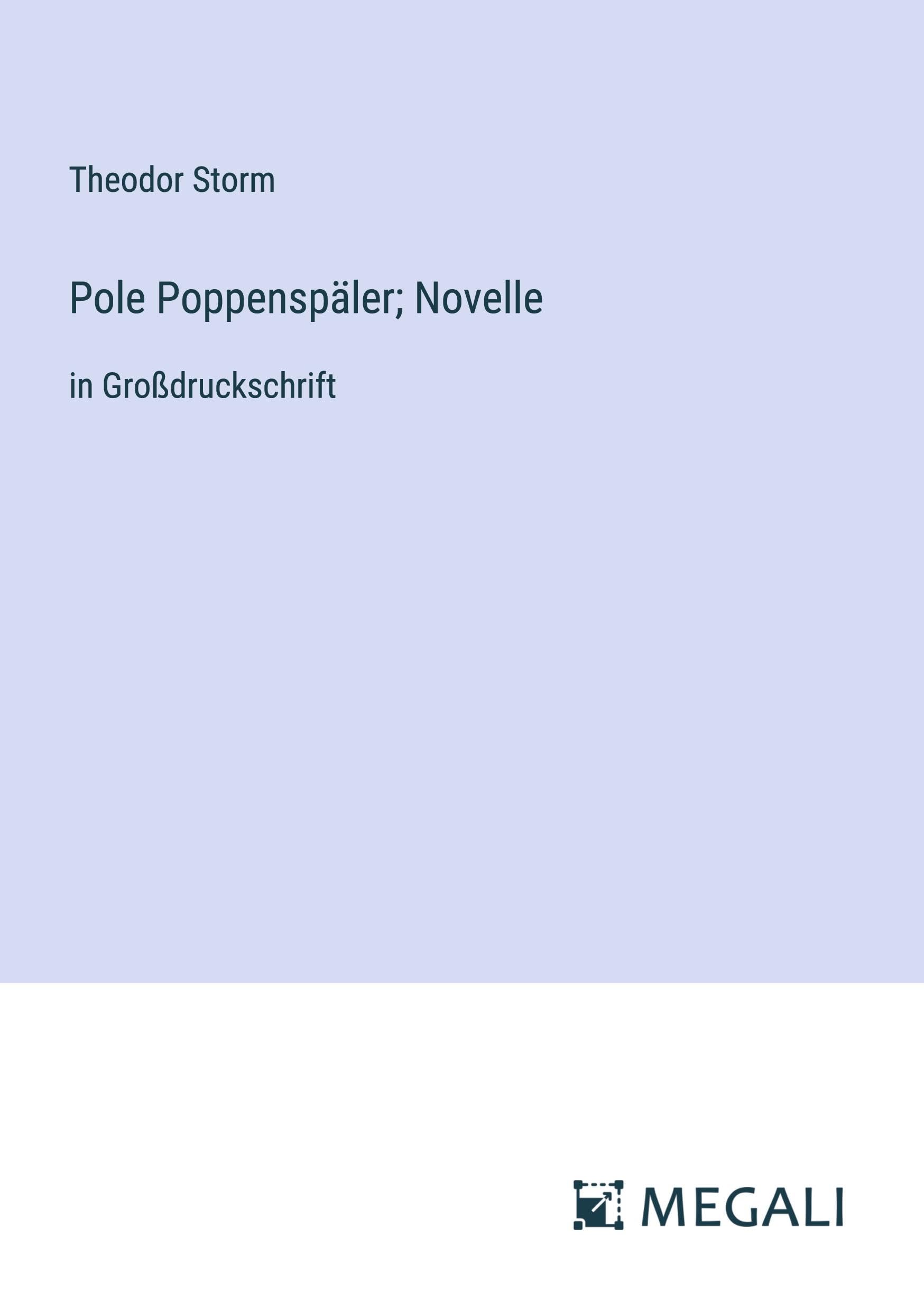 Pole Poppenspäler; Novelle: in Großdruckschrift Contemporary literature
