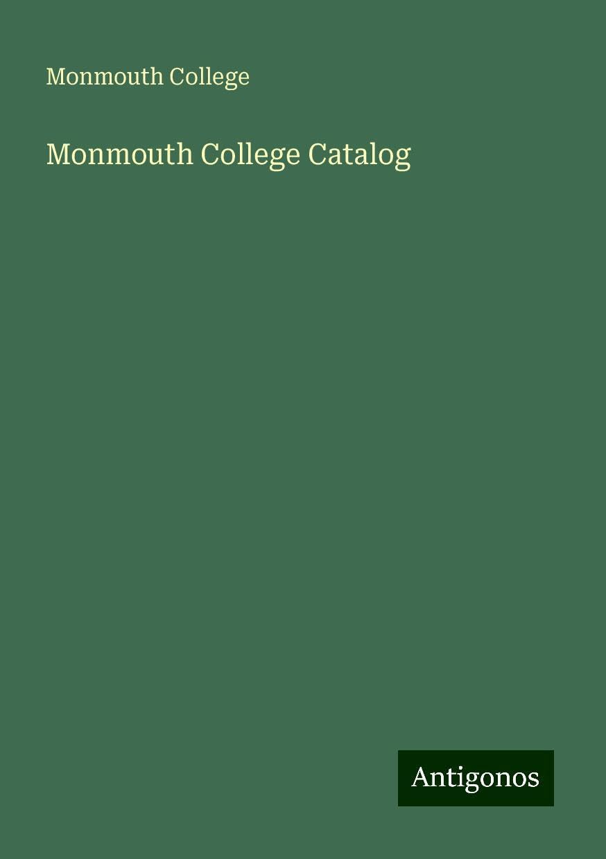 Monmouth College Catalog Books