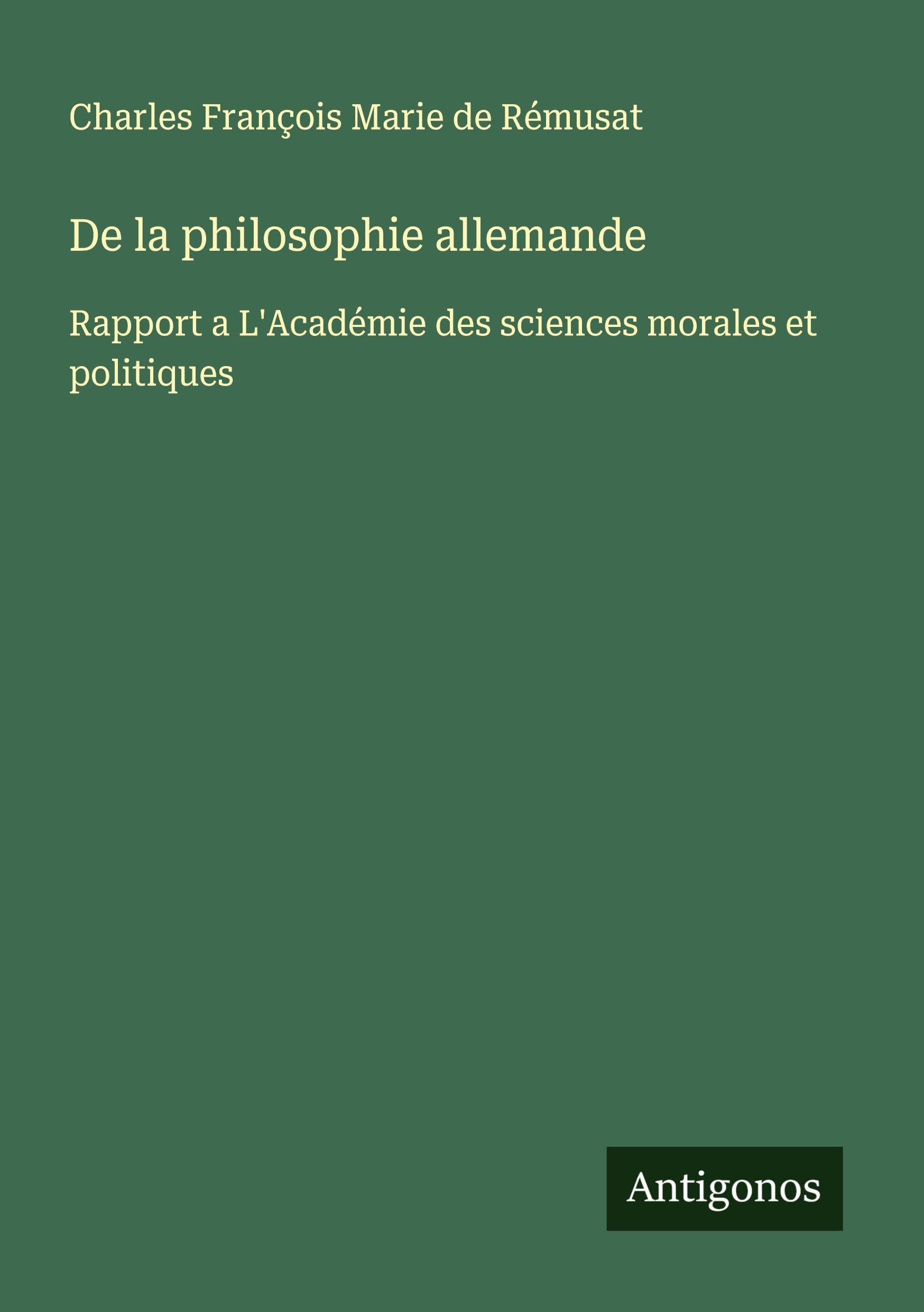 De la philosophie allemande Classics