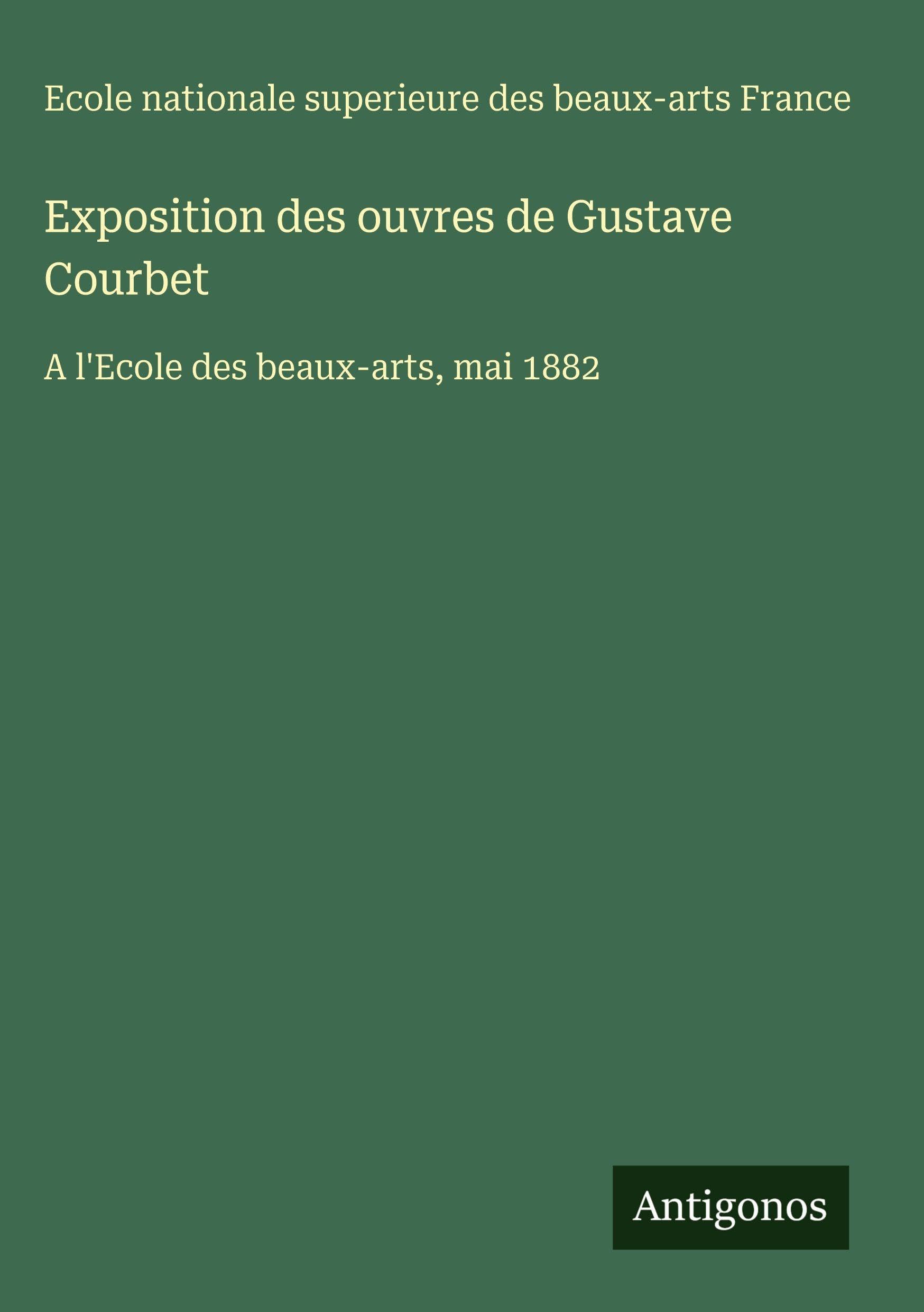 Exposition des ouvres de Gustave Courbet Contemporary literature