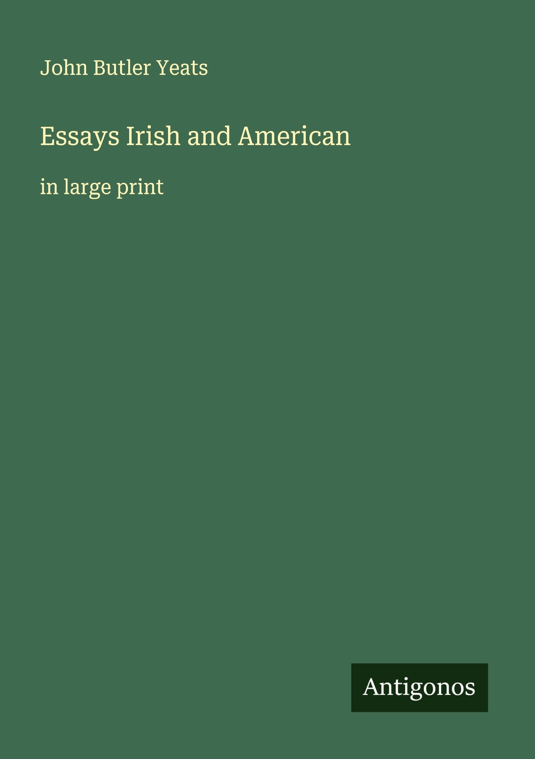 Essays Irish and American Classics
