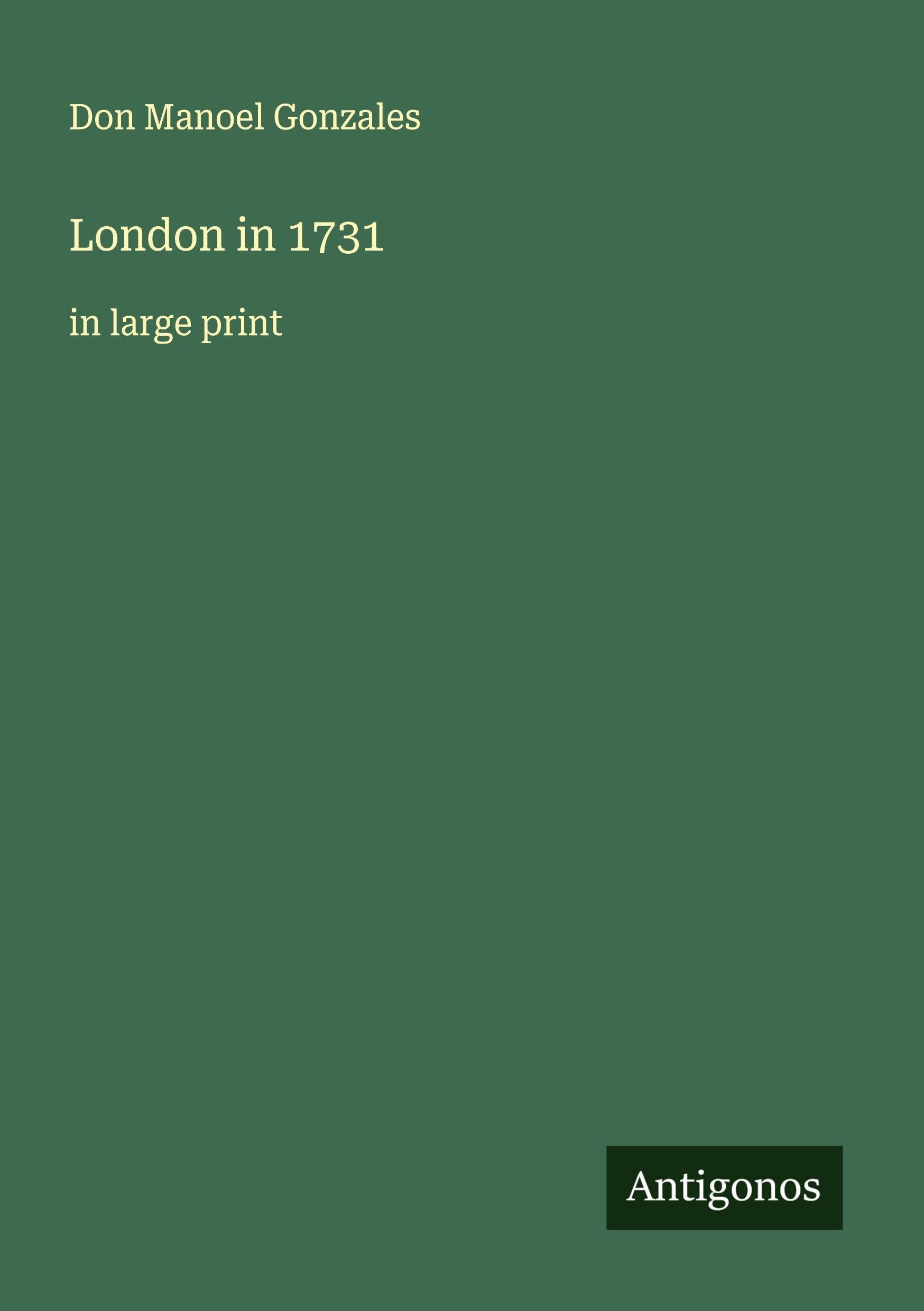 London in 1731 Classics