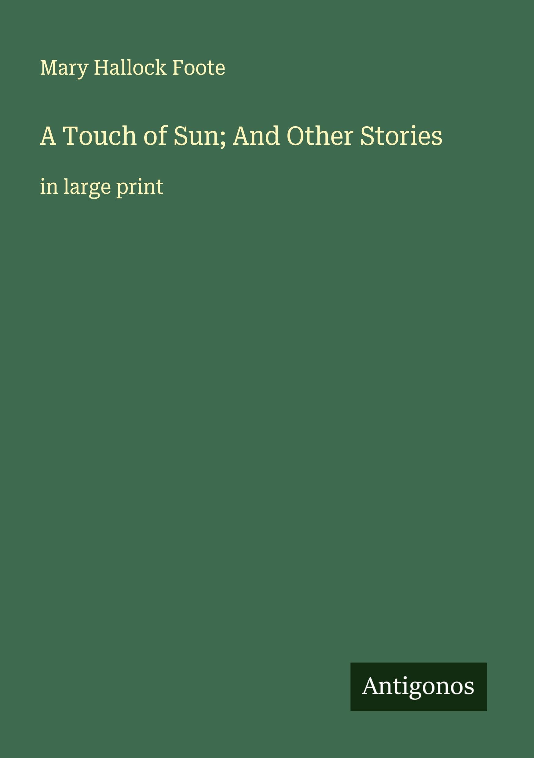 A Touch of Sun; And Other Stories Classics