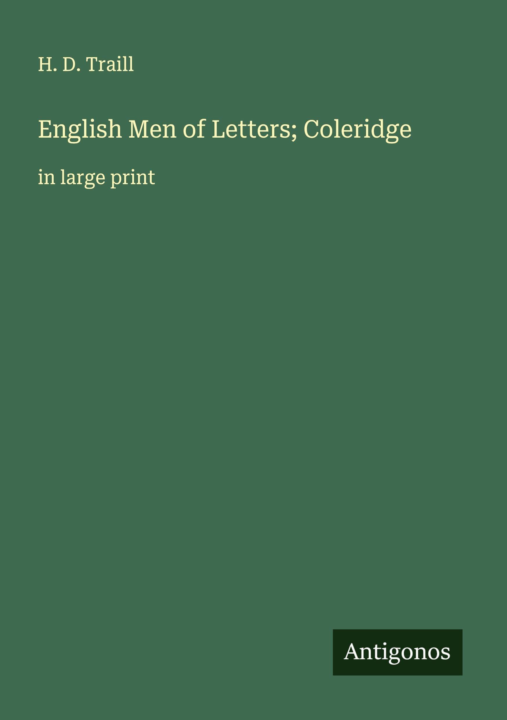 English Men of Letters; Coleridge Classics