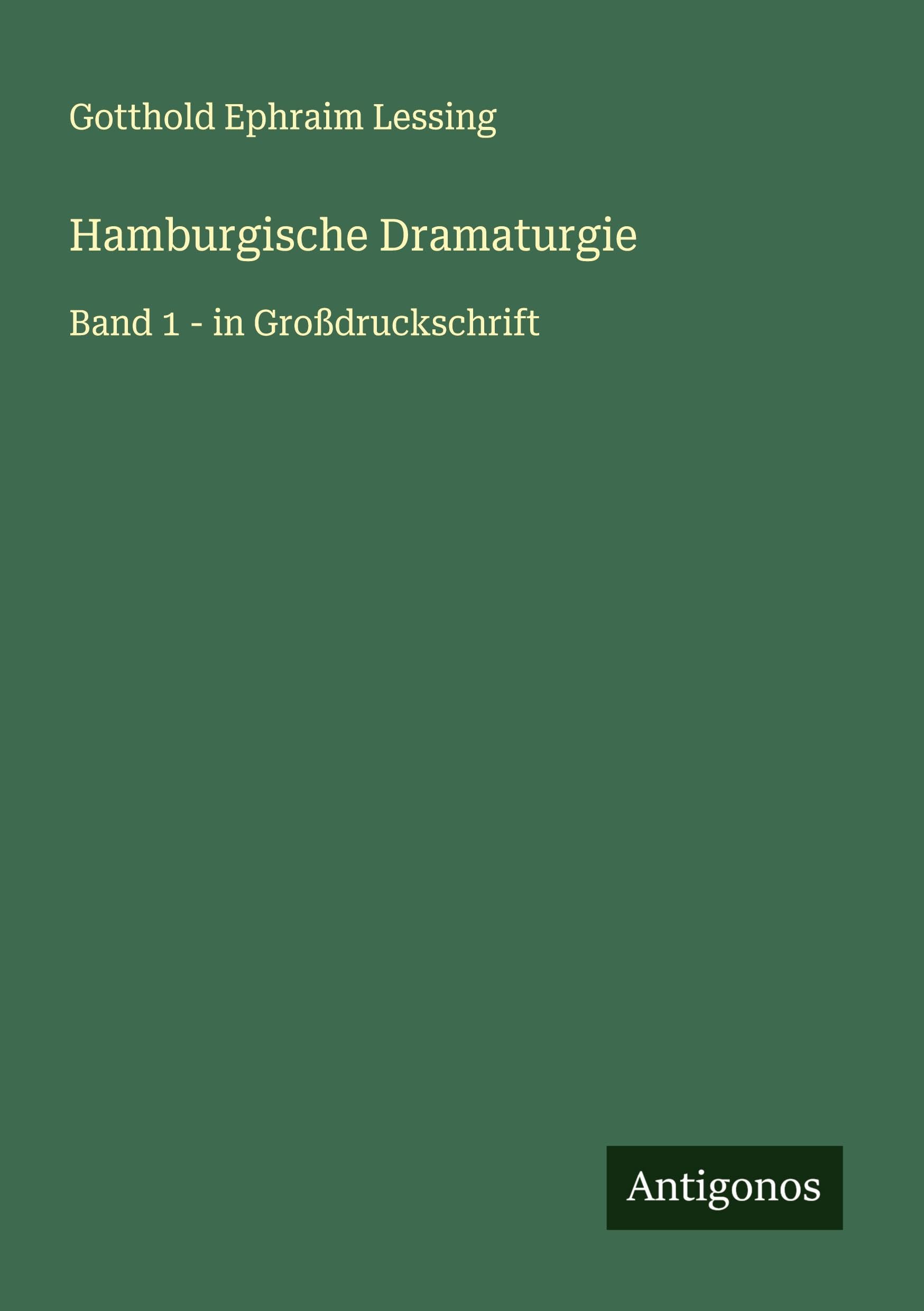 Hamburgische Dramaturgie Classics