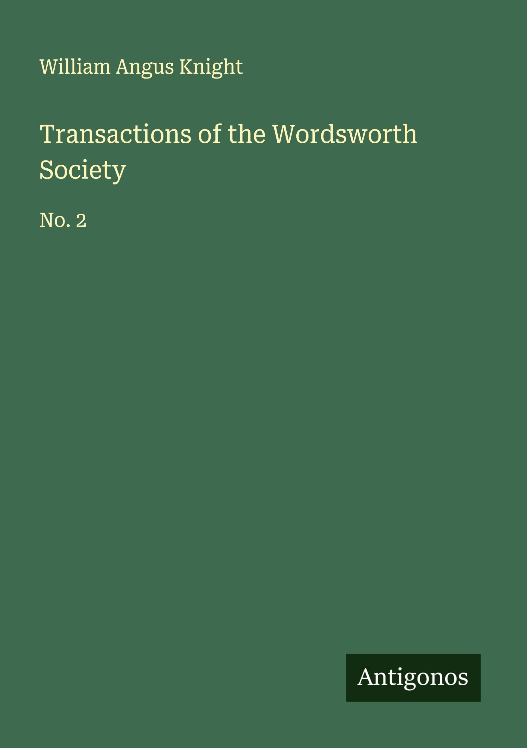 Transactions of the Wordsworth Society Classics