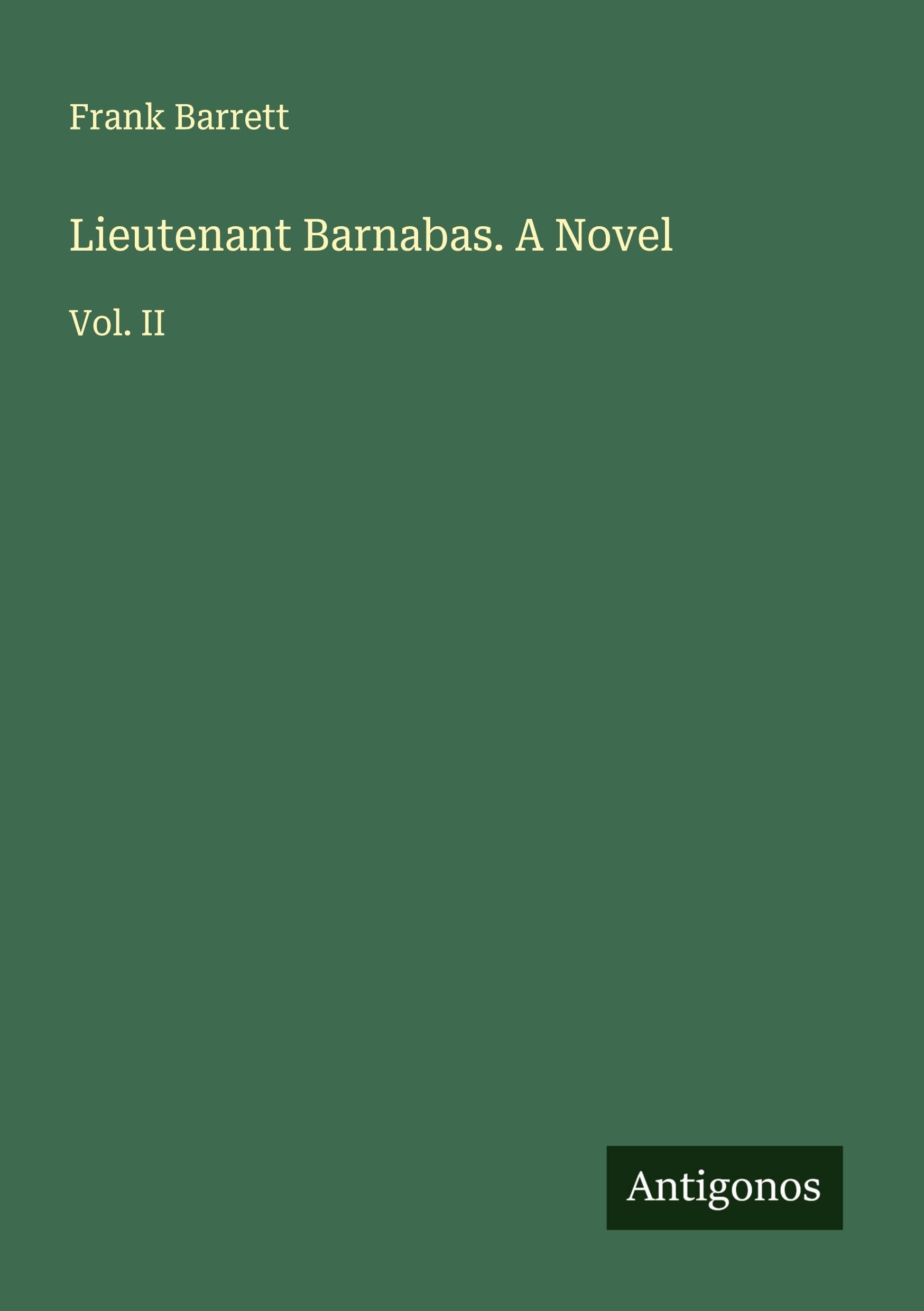 Product Image: Lieutenant Barnabas. A Novel