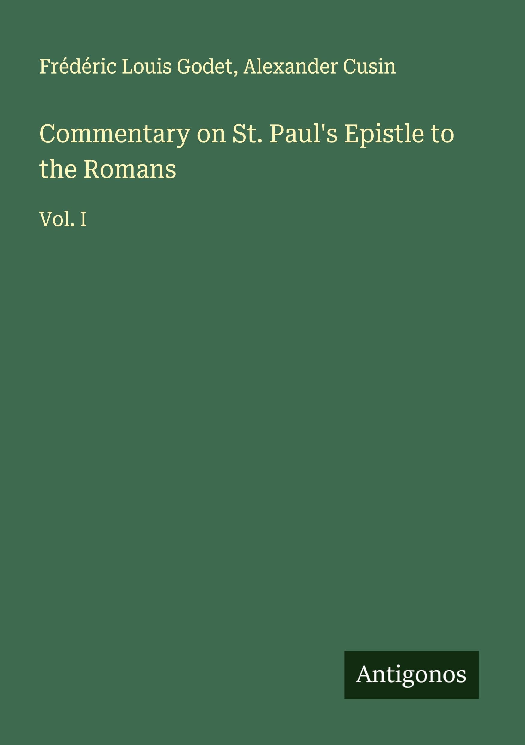 Commentary on St. Paul's Epistle to the Romans Classics