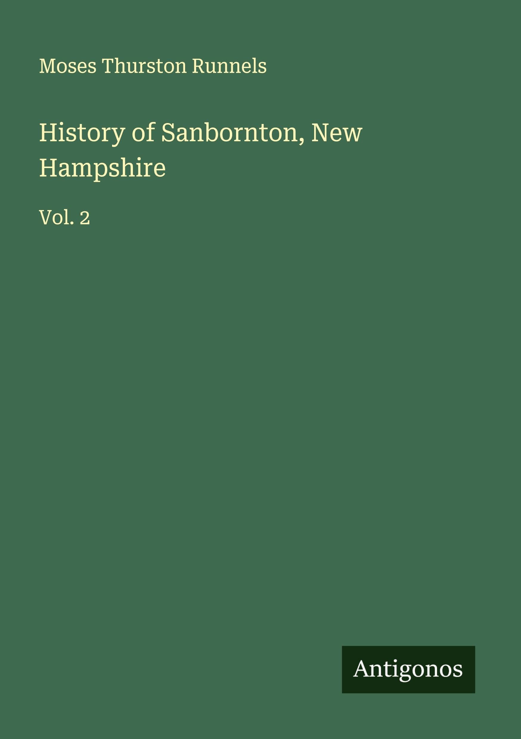 History of Sanbornton, New Hampshire Classics