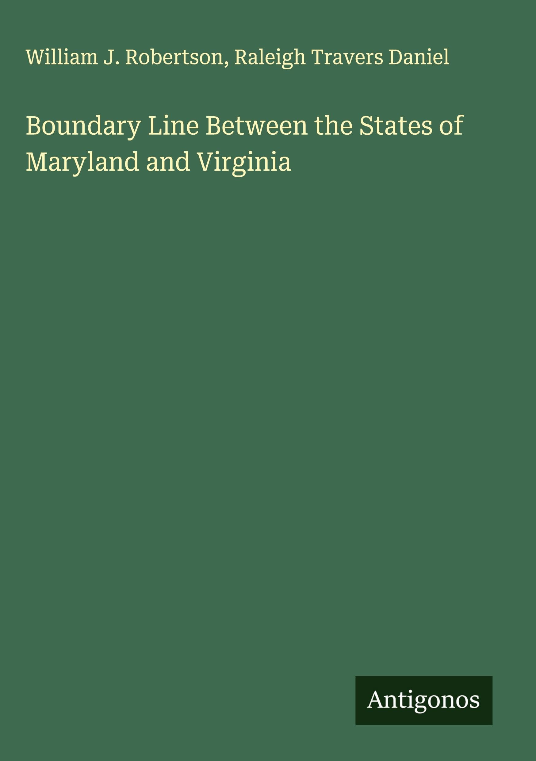 Boundary Line Between the States of Maryland and Virginia Classics