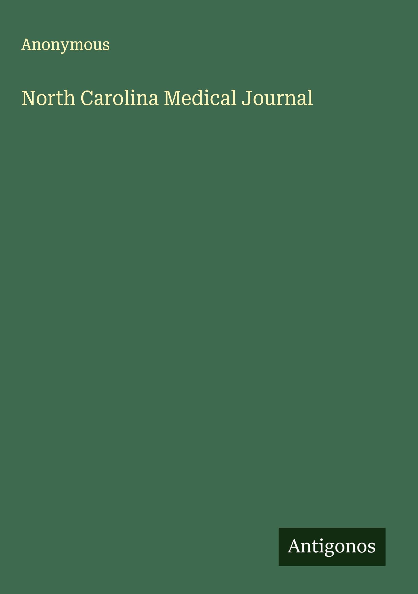 Product Image: North Carolina Medical Journal