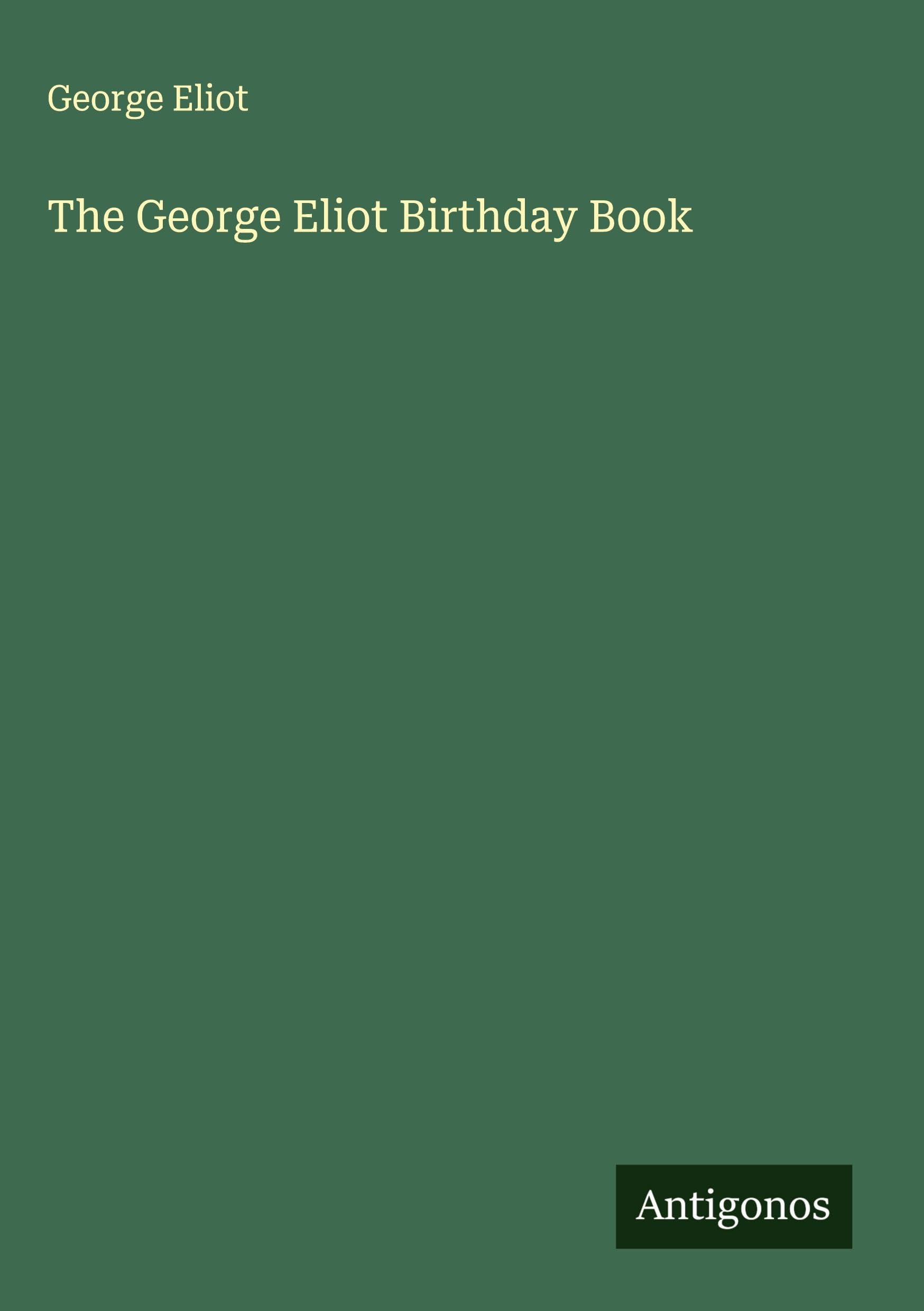 Product Image: The George Eliot Birthday Book