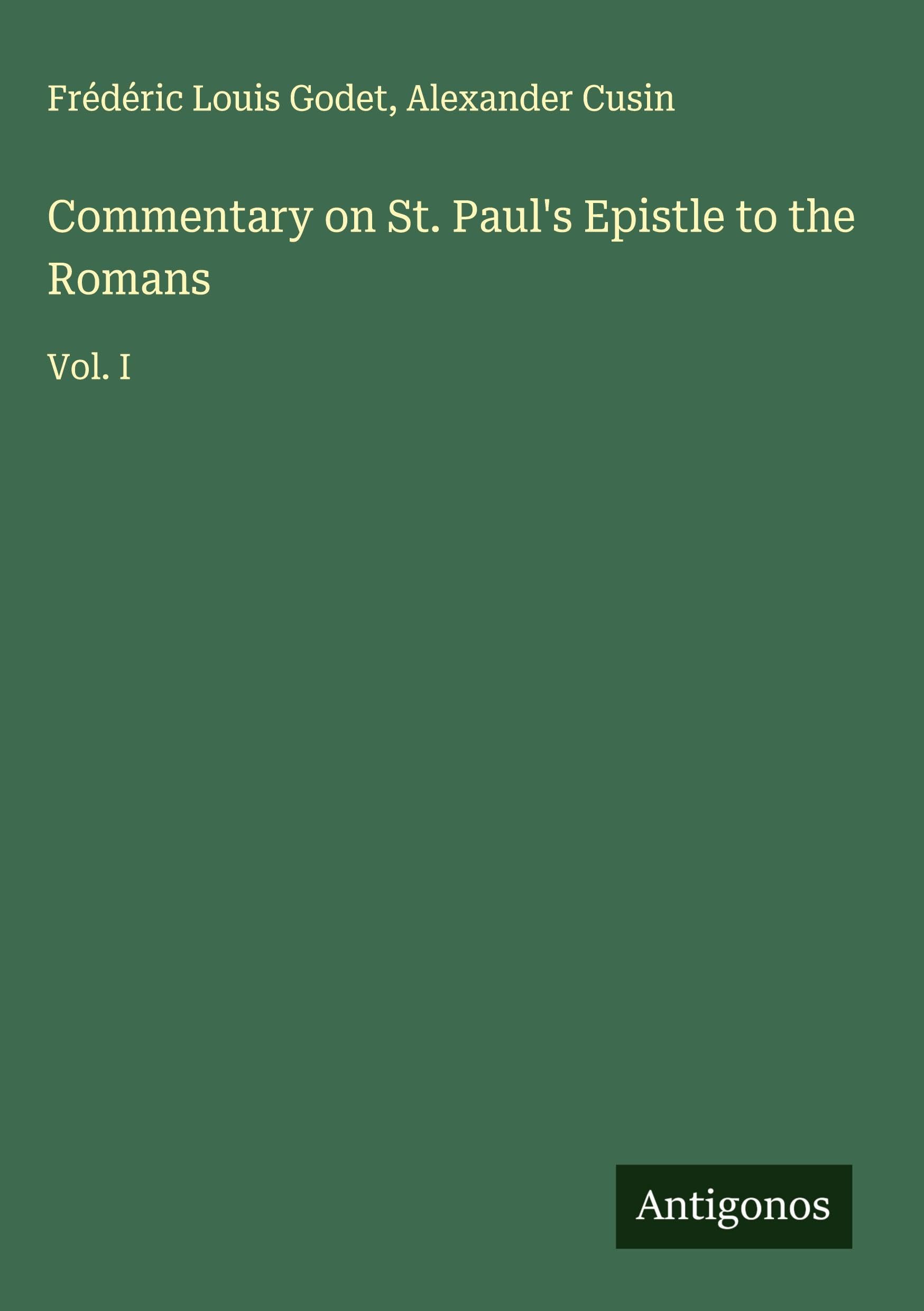 Commentary on St. Paul's Epistle to the Romans Classics