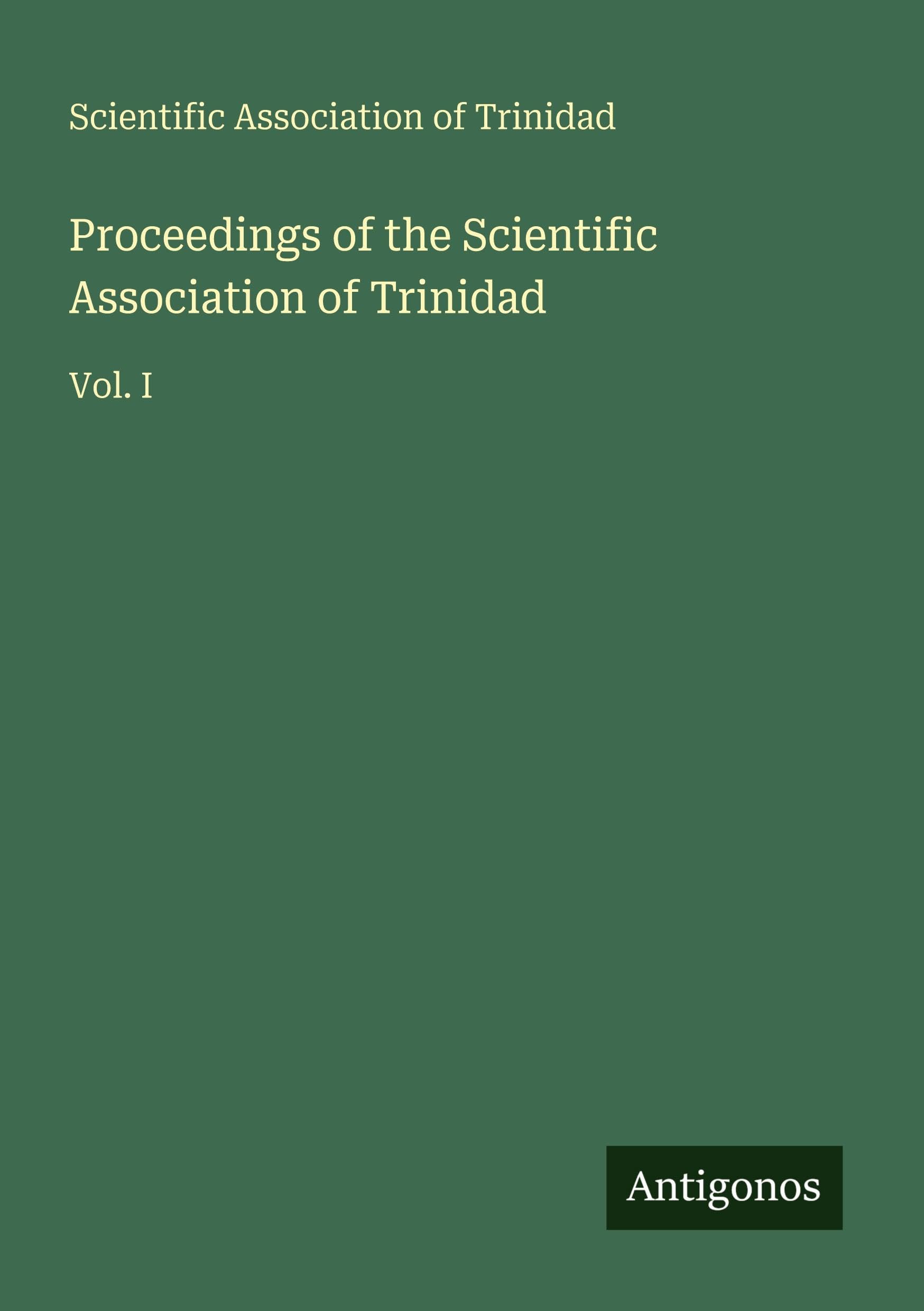 Proceedings of the Scientific Association of Trinidad Classics