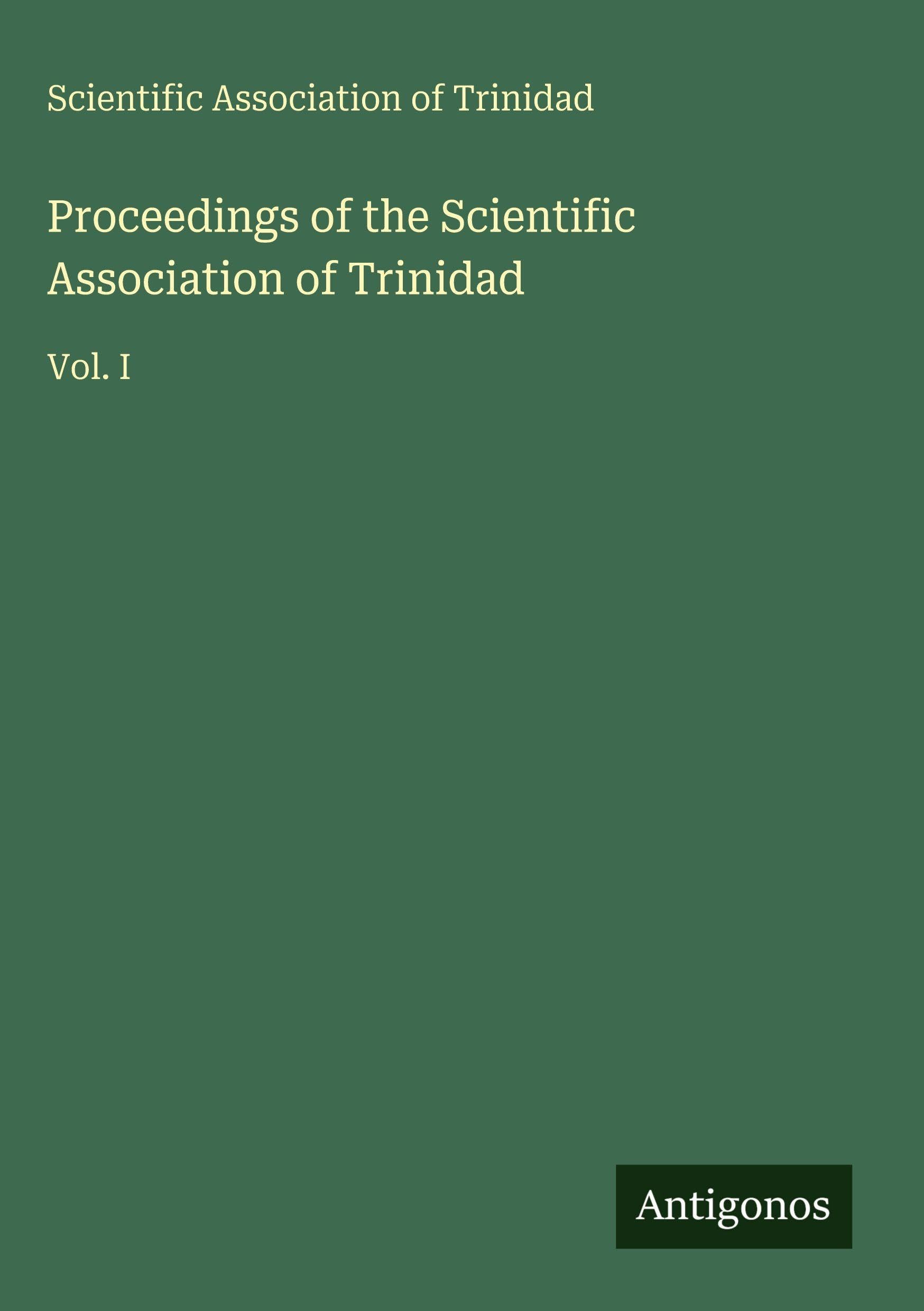 Proceedings of the Scientific Association of Trinidad Classics