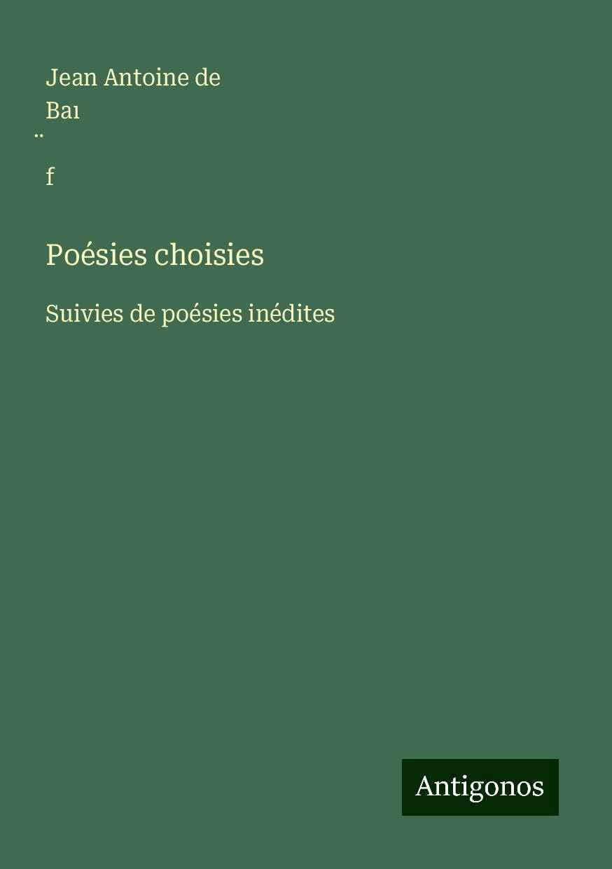 Poésies choisies Books