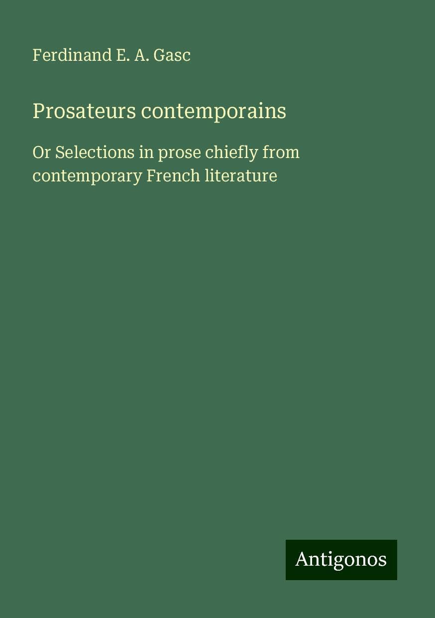 Product Image: Prosateurs contemporains