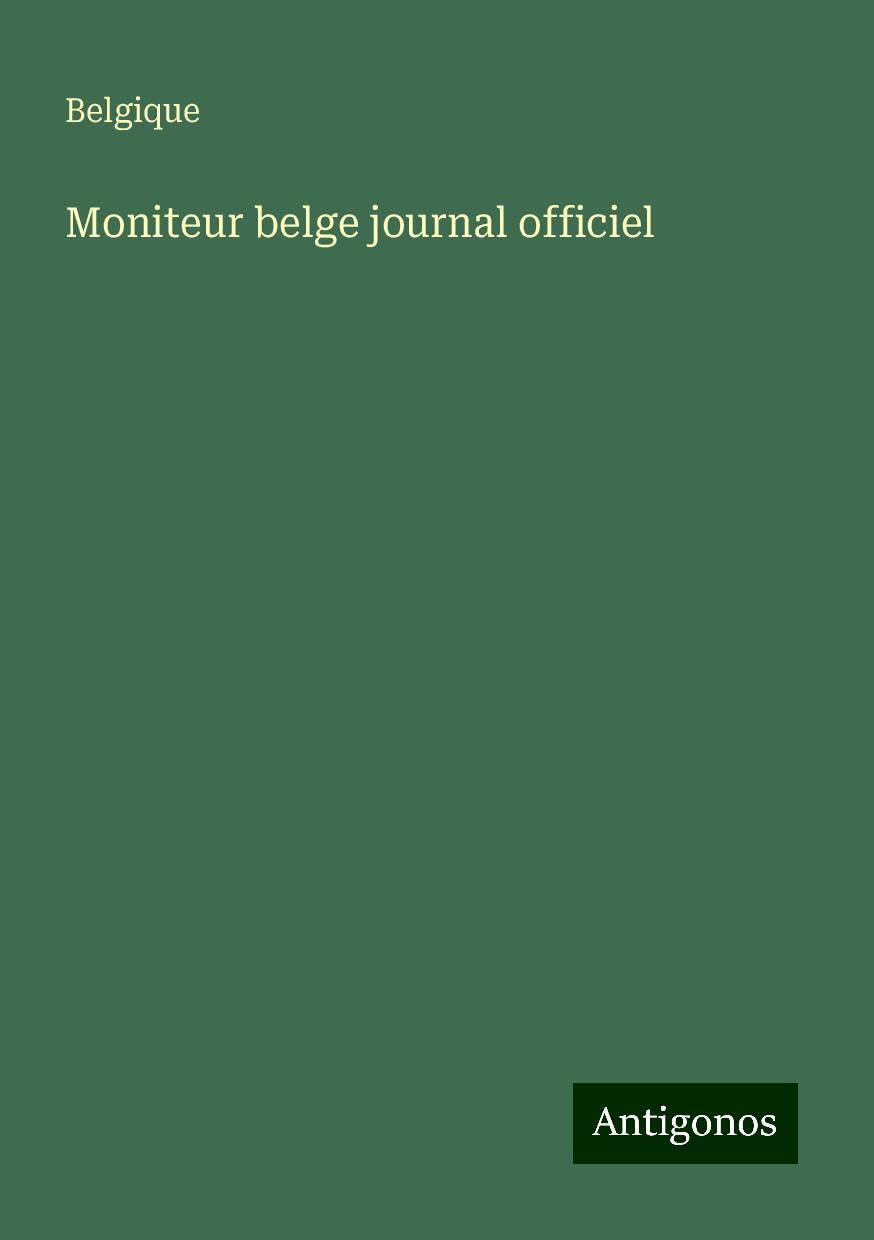Moniteur belge journal officiel Books