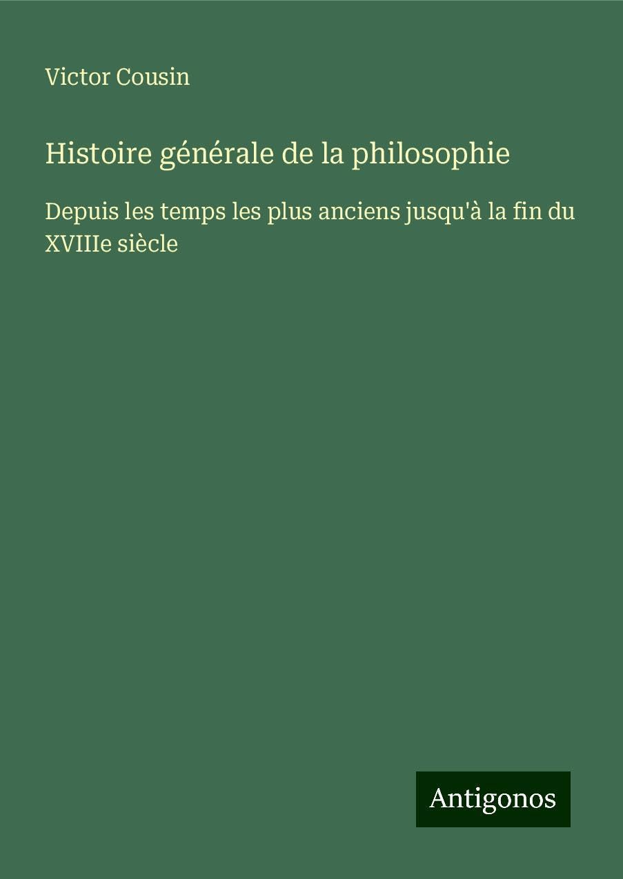 Histoire générale de la philosophie Books